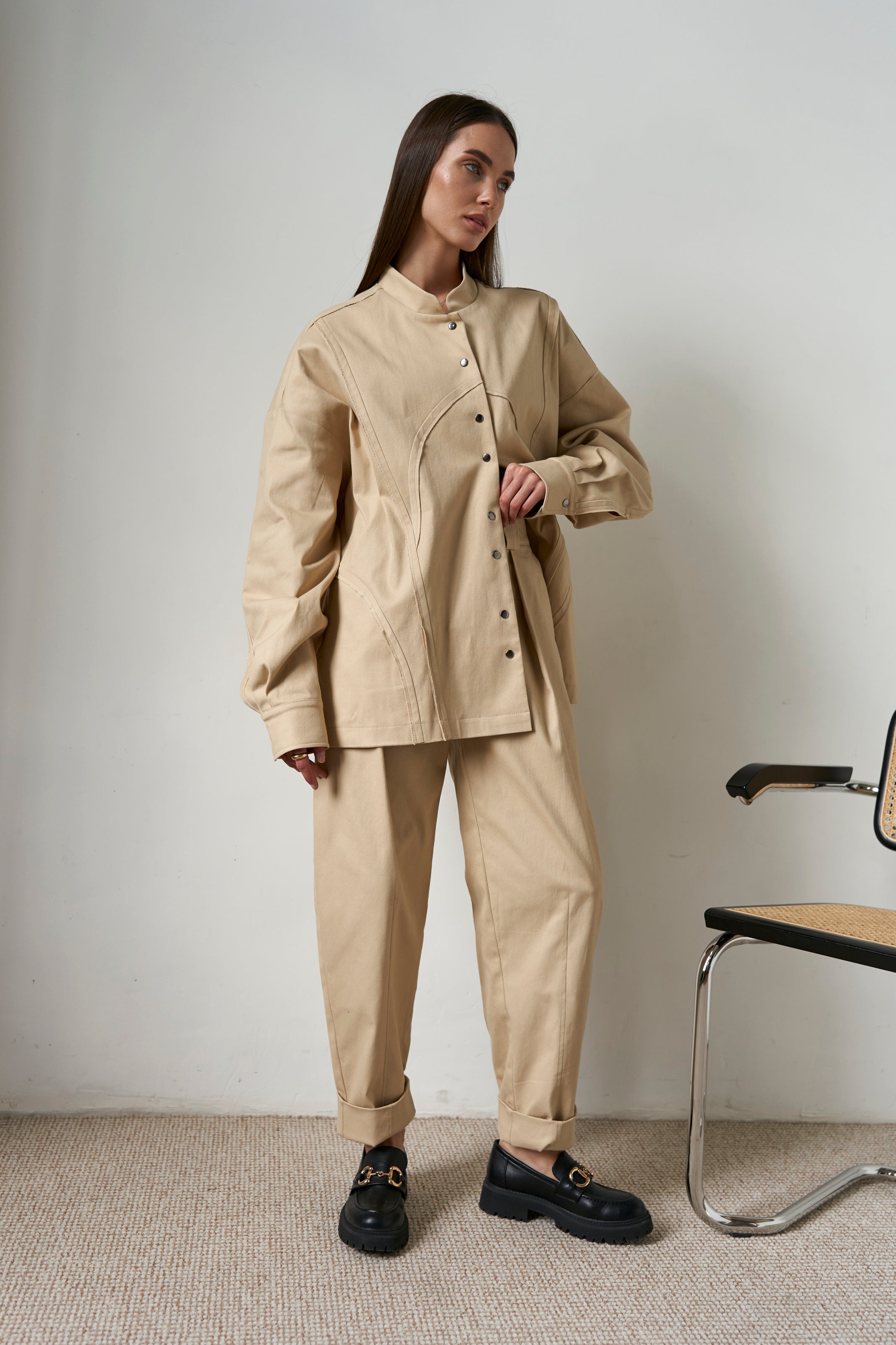 Banana pants cotton Sand