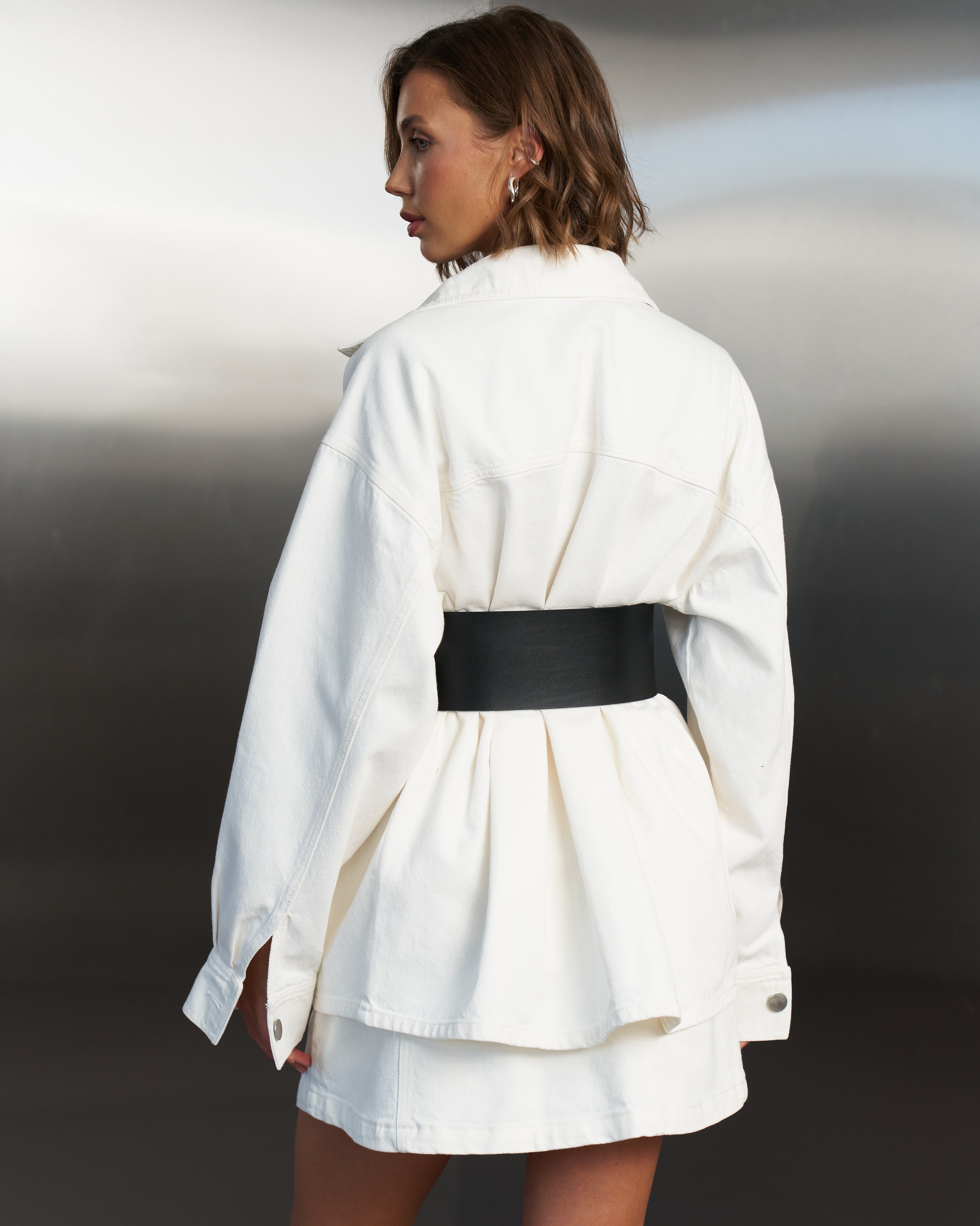 Wide leather belt TILDA with three straps - UFS.store.ua