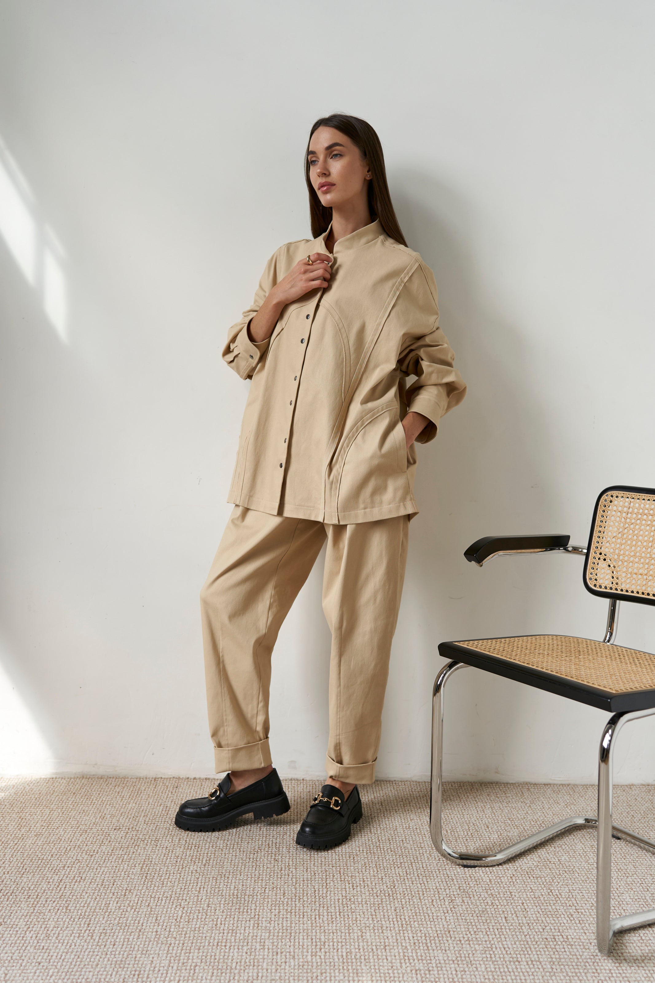 Banana pants cotton Sand
