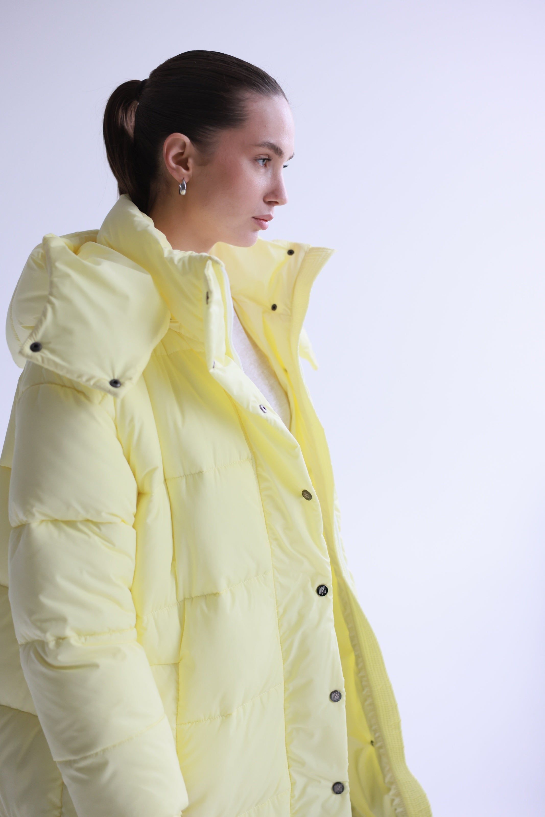 Oversized Maxi Puffer Jacket Yellow