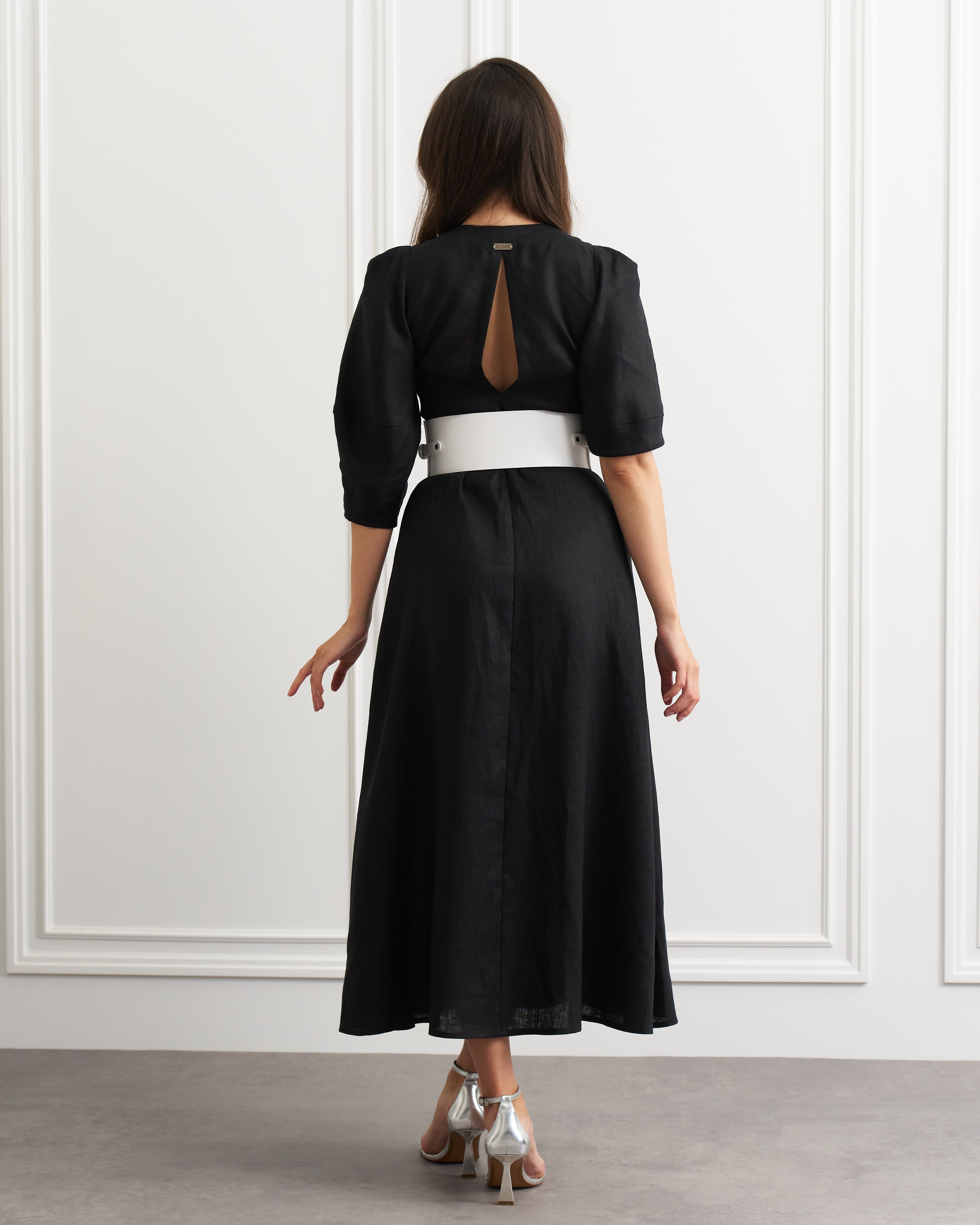 Wide asymmetrical leather belt TRISHA - UFS.store.ua