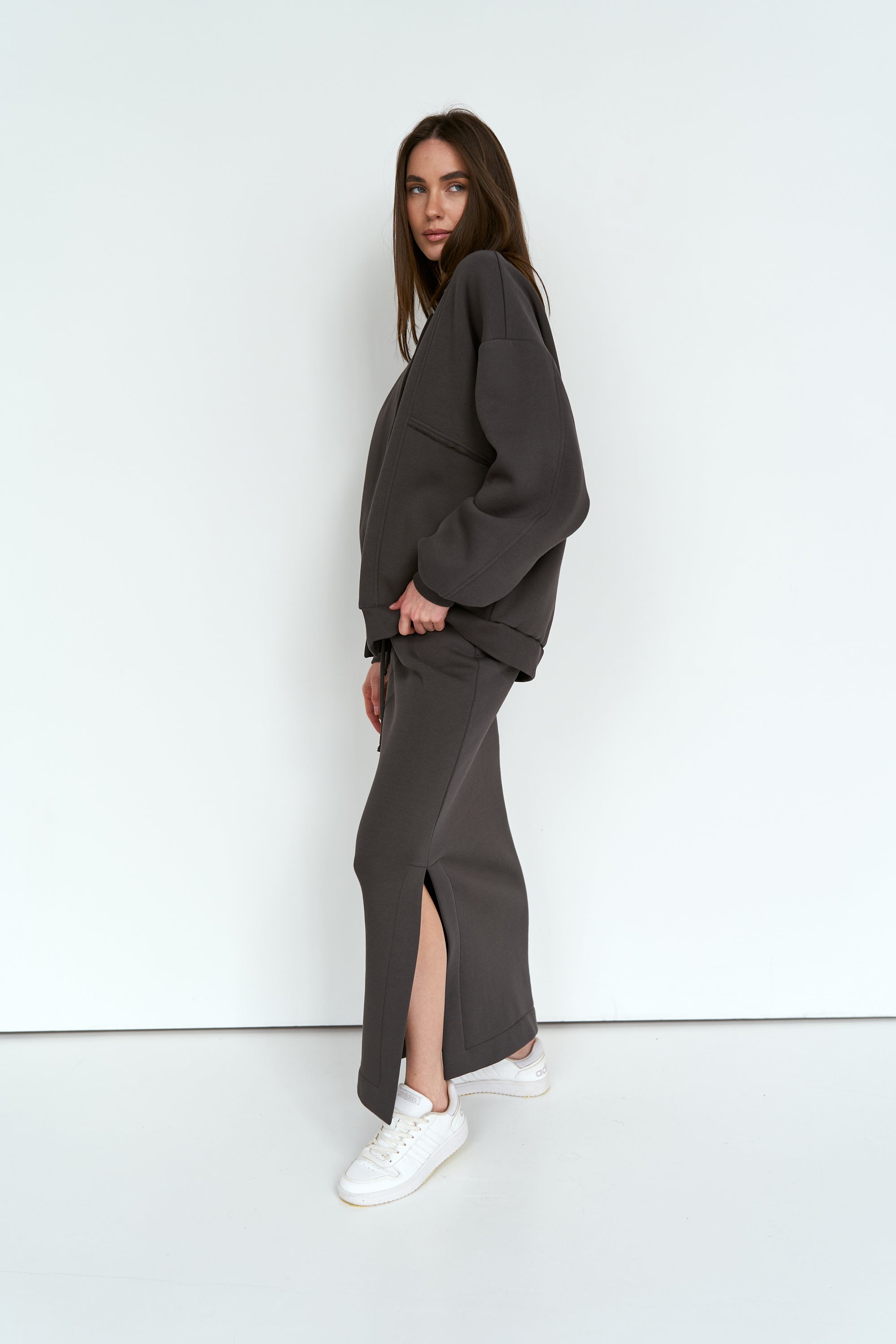 Graphite Bomber Knit U