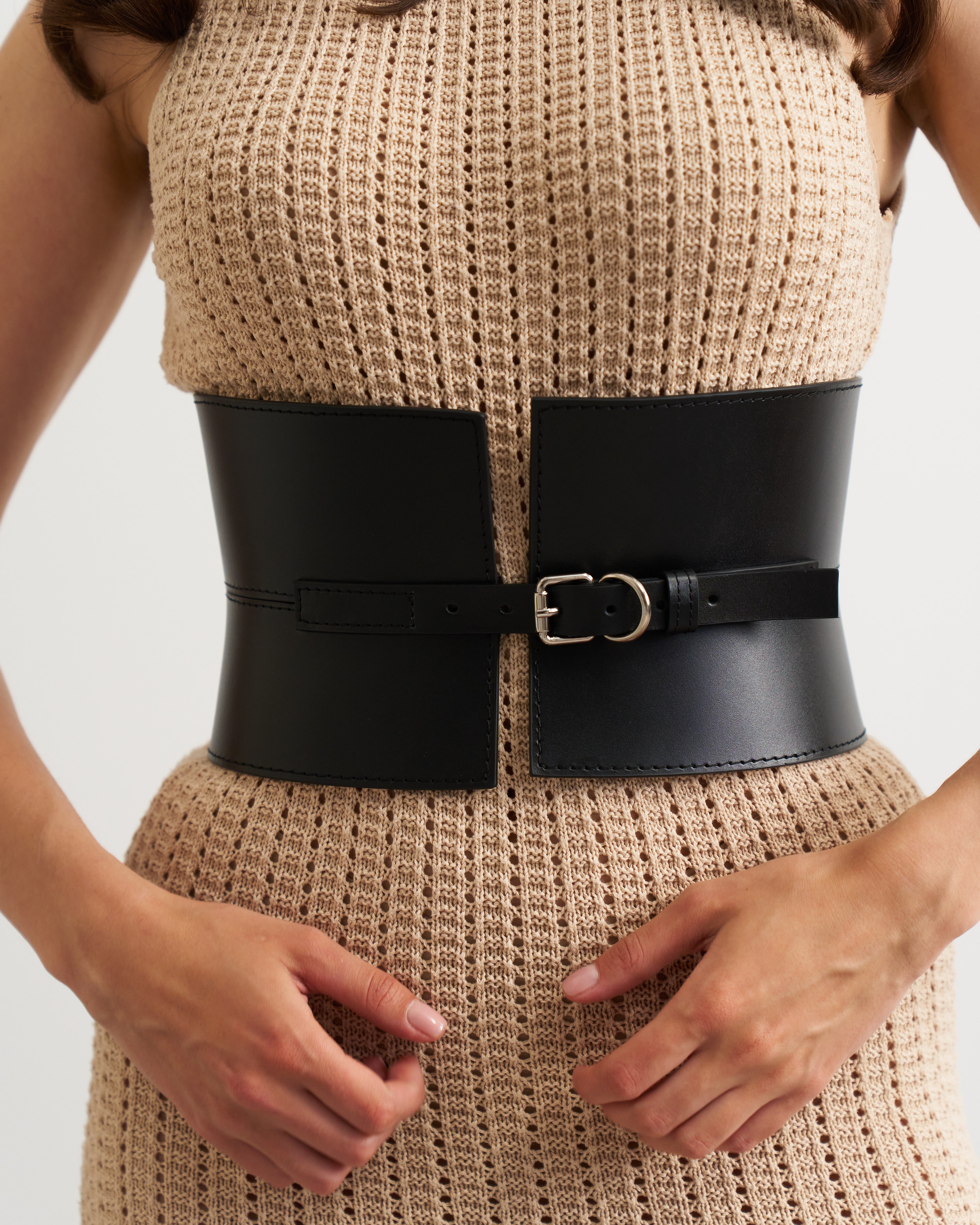 Wide leather corset peplum MARS - UFS.store.ua