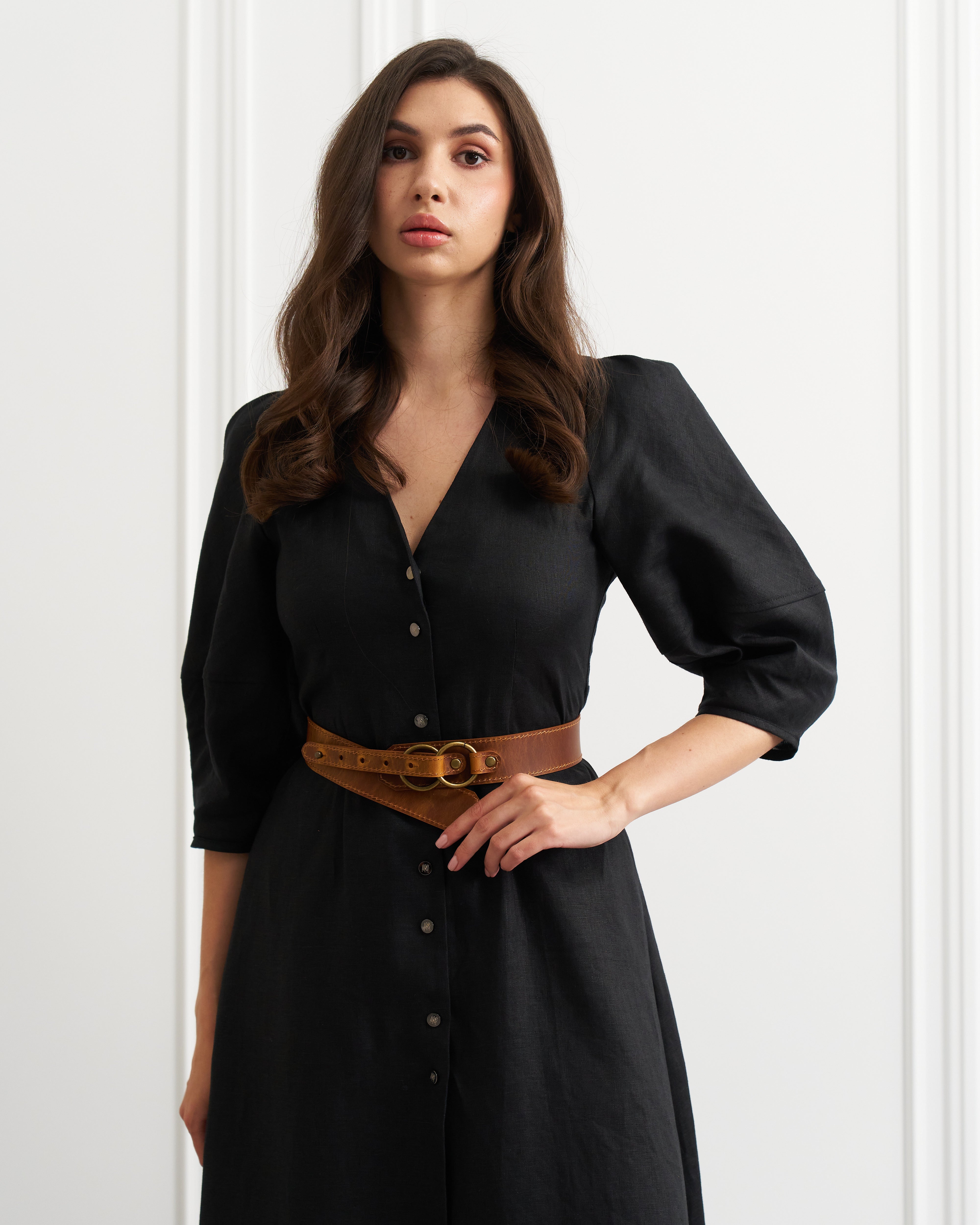 Narrow leather belt SIERRA - UFS.store.ua