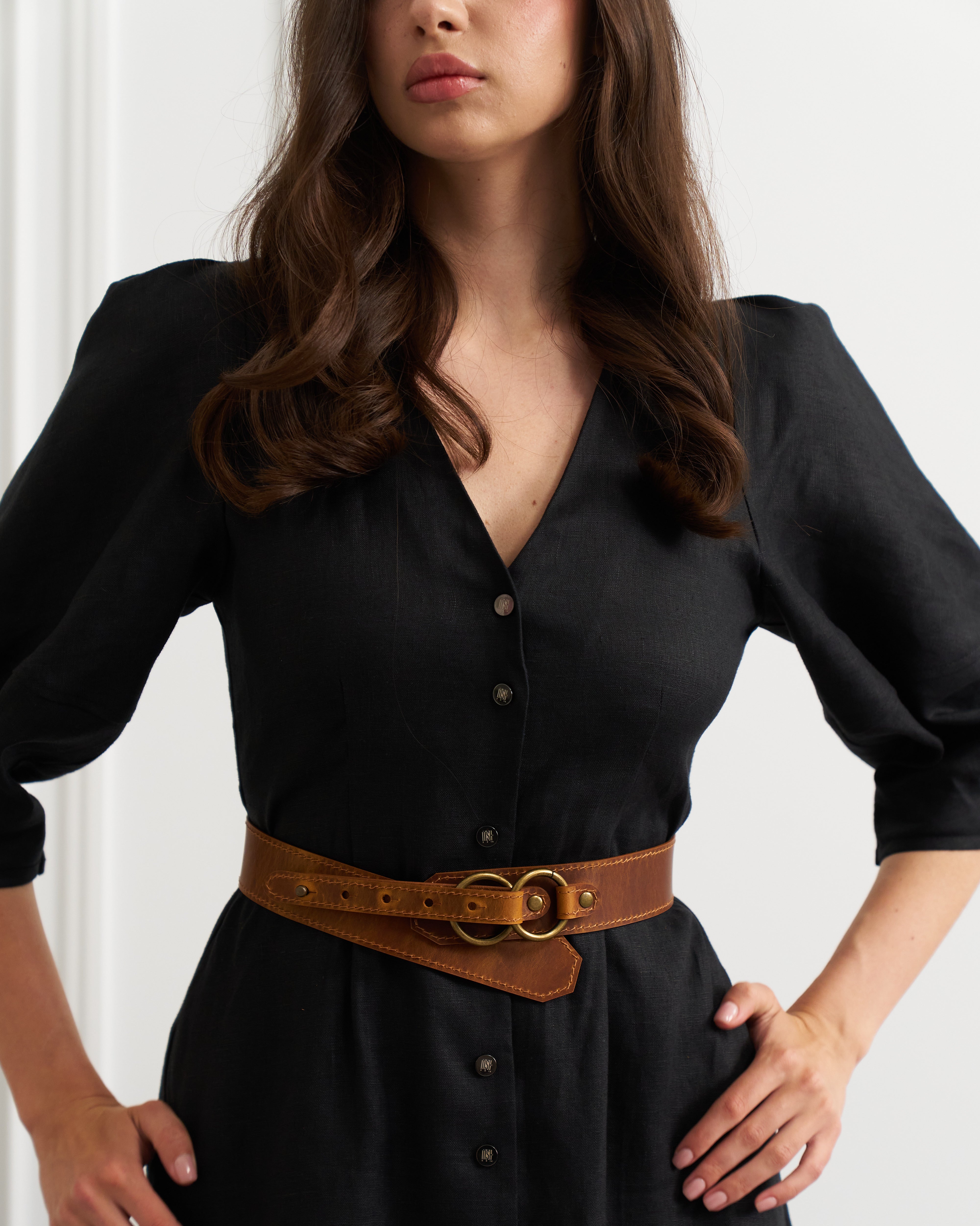 Narrow leather belt SIERRA - UFS.store.ua