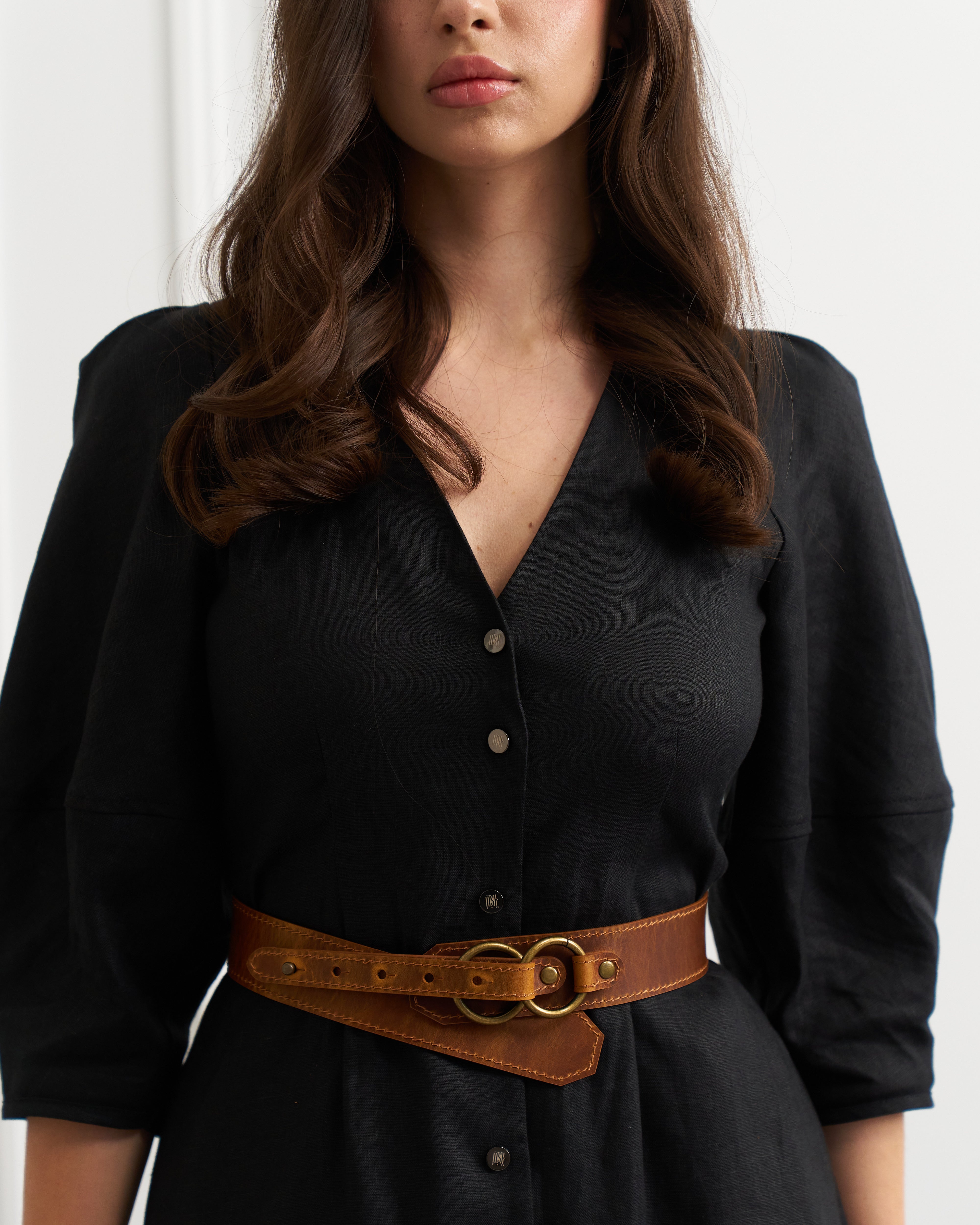 Narrow leather belt SIERRA - UFS.store.ua