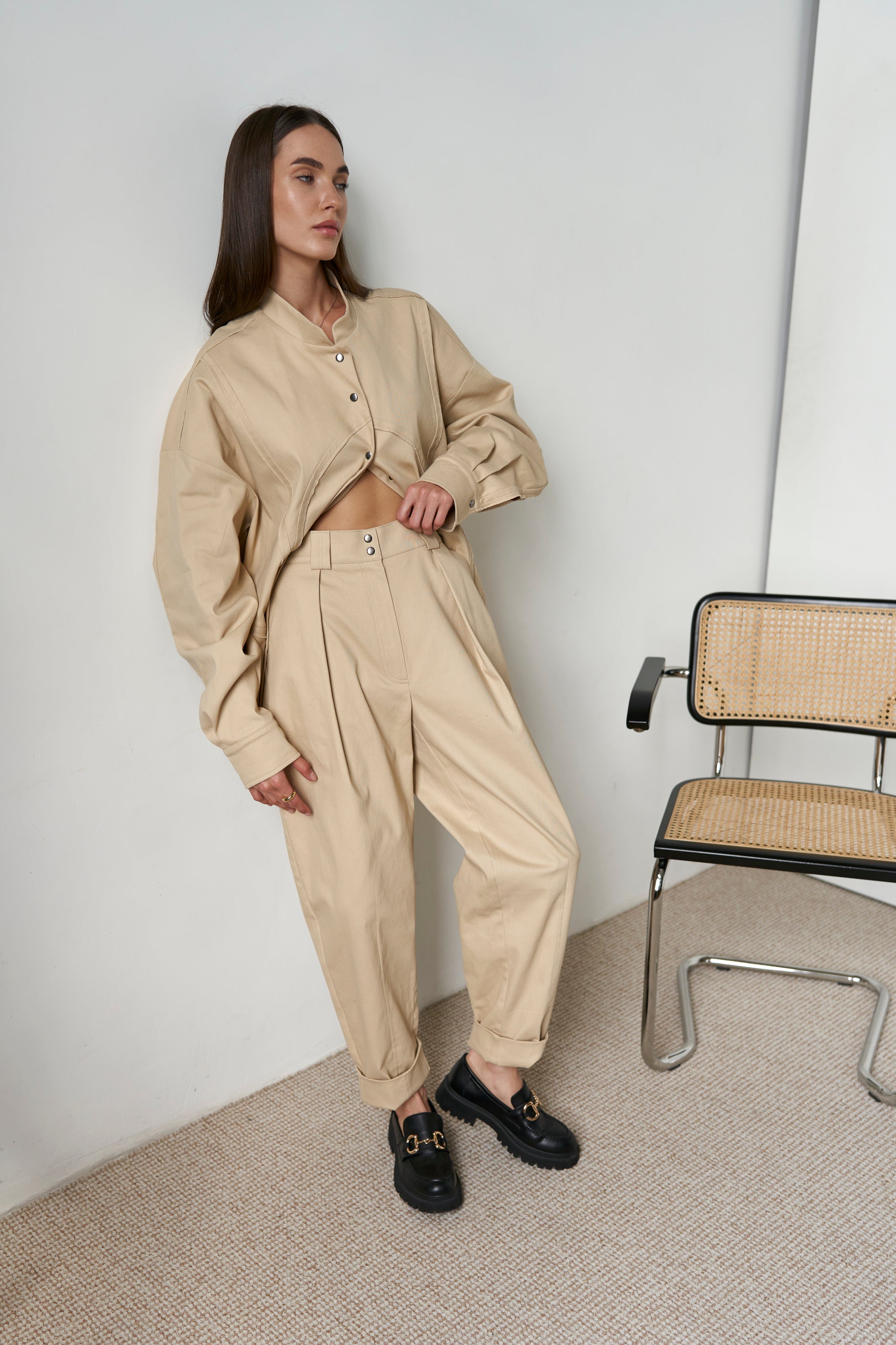 Banana pants cotton Sand
