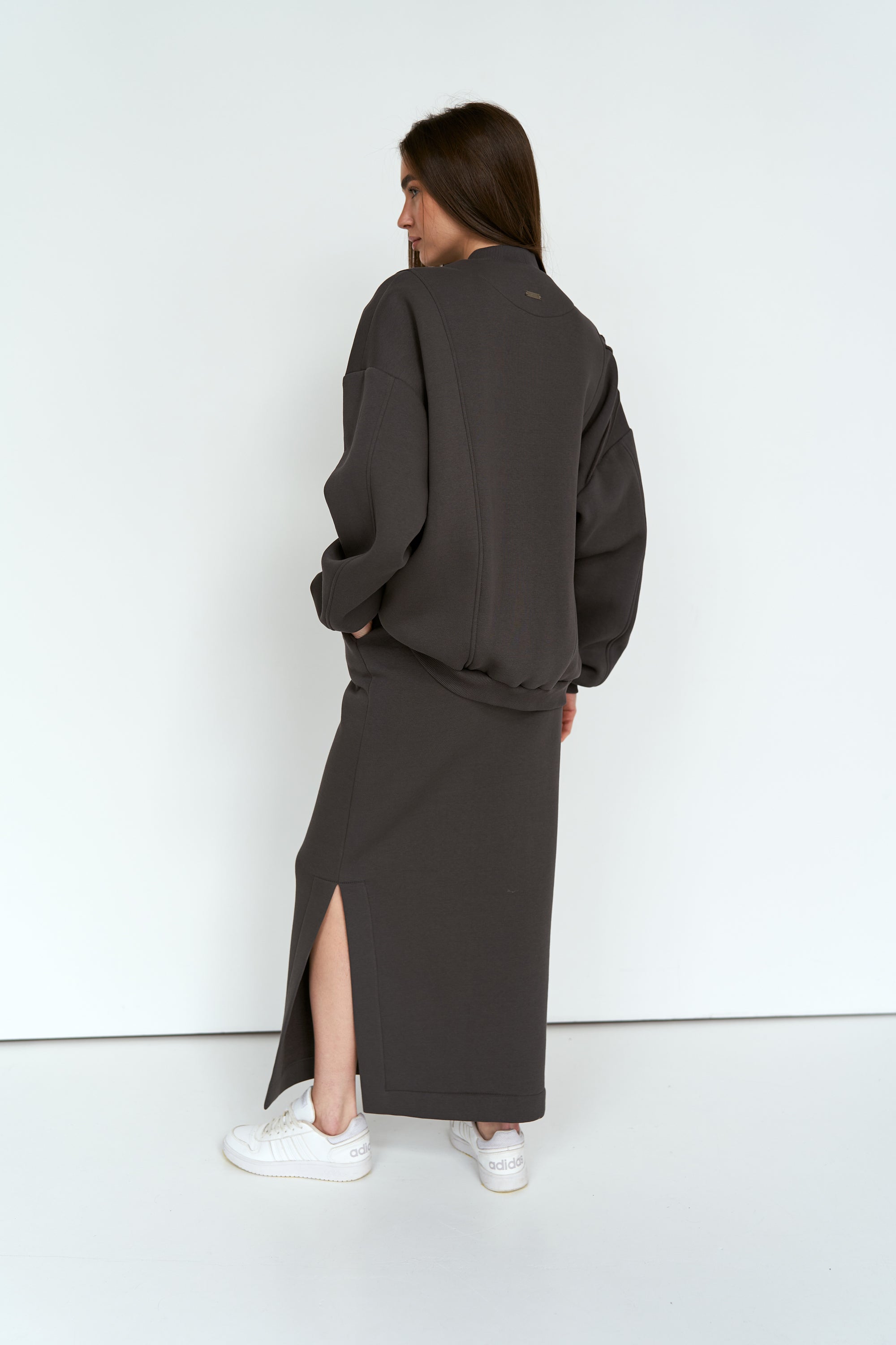 Graphite Bomber Knit U