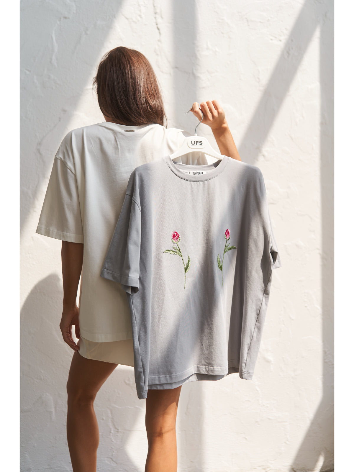 TWO ROSES T-Shirt with embroidery - UFS.store.ua