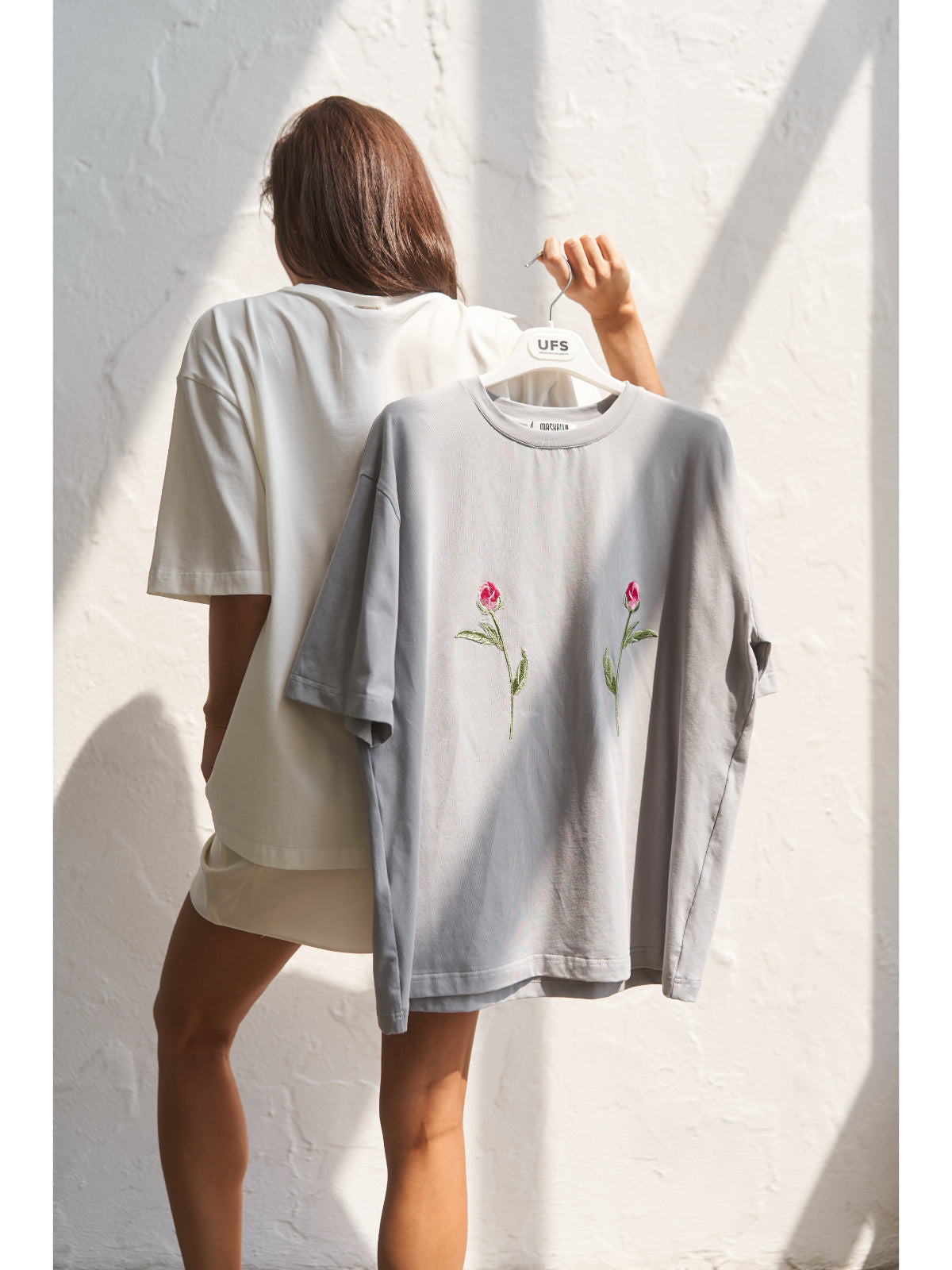 TWO ROSES T-Shirt with embroidery - UFS.store.ua