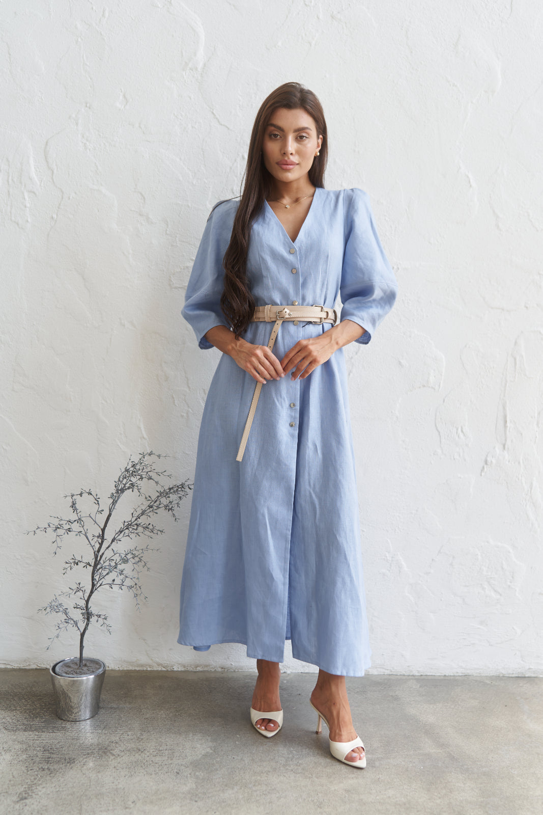 Linen maxi dress - UFS.store.ua