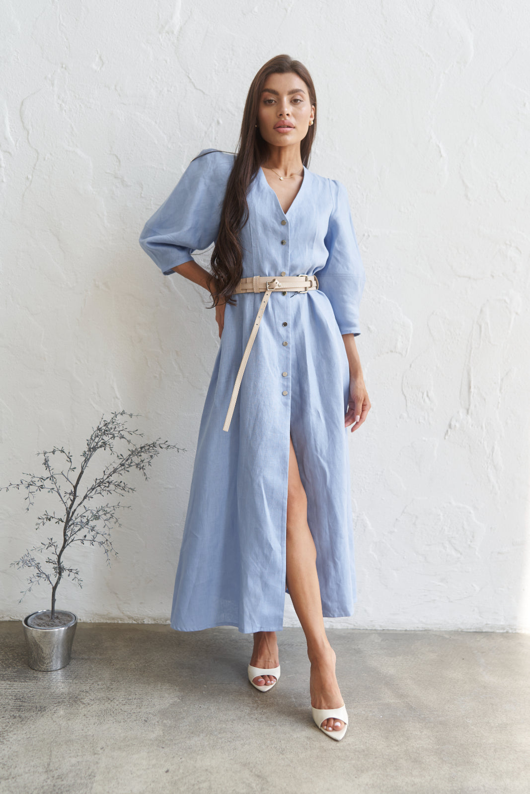 Linen maxi dress - UFS.store.ua