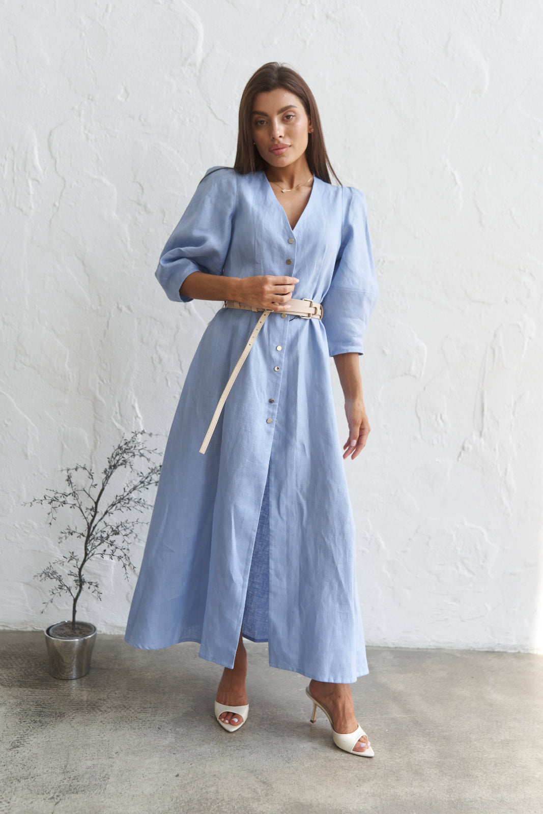 Linen maxi dress - UFS.store.ua