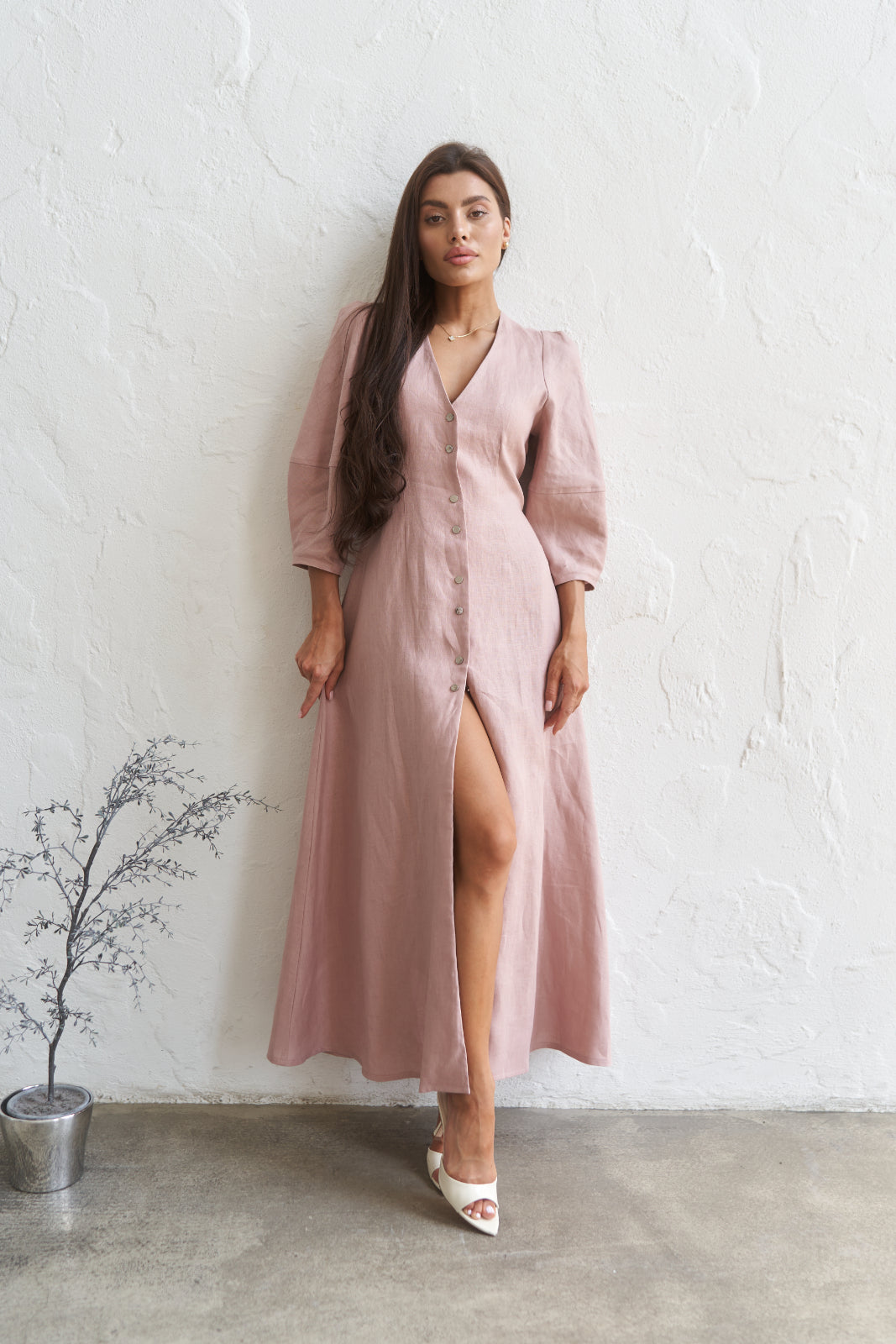 Linen maxi dress - UFS.store.ua