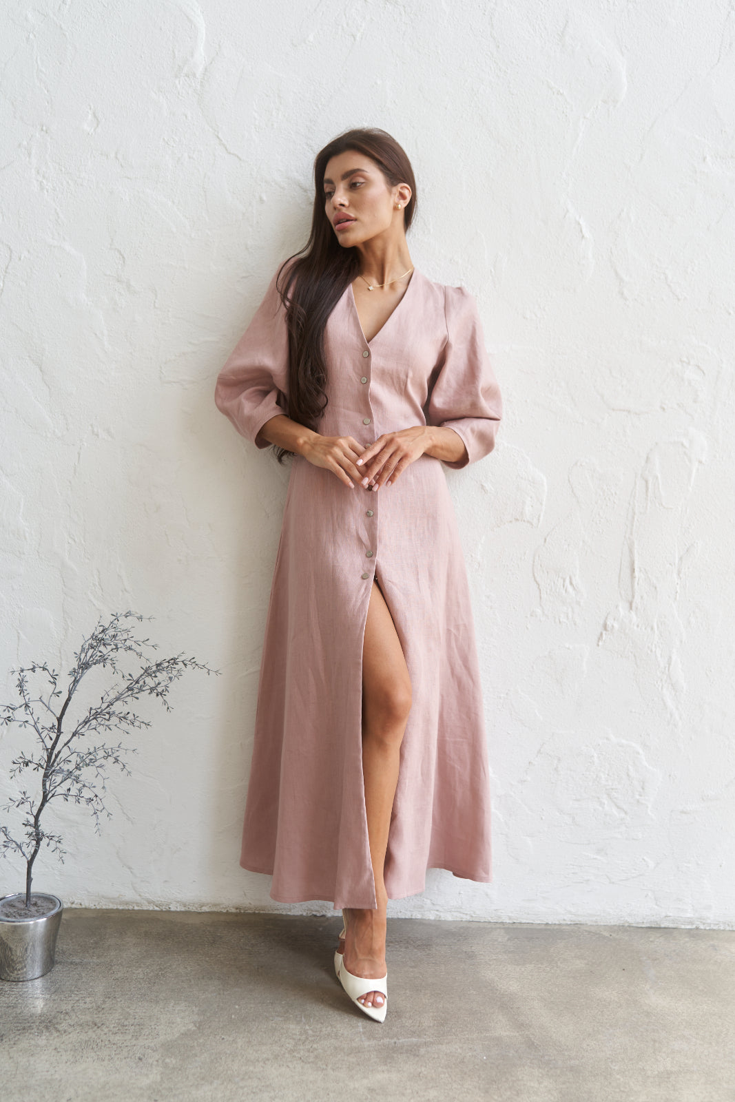 Linen maxi dress - UFS.store.ua