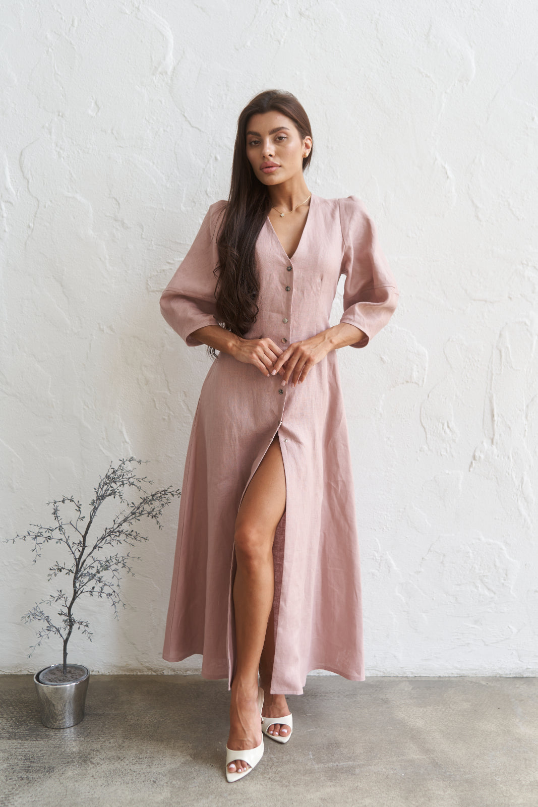 Linen maxi dress - UFS.store.ua