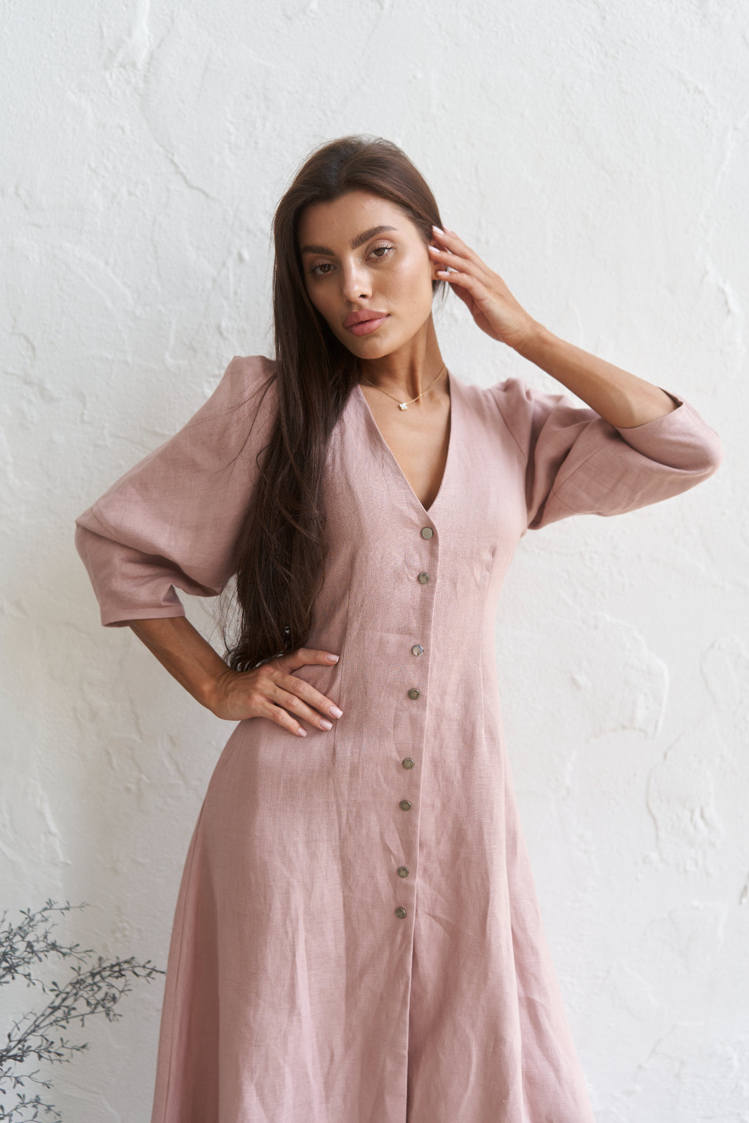 Linen maxi dress - UFS.store.ua