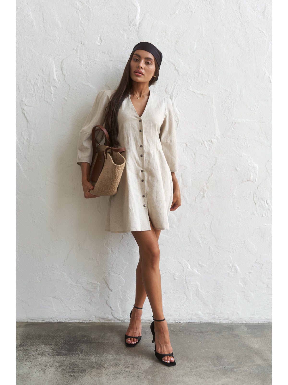 Linen mini dress - UFS.store.ua