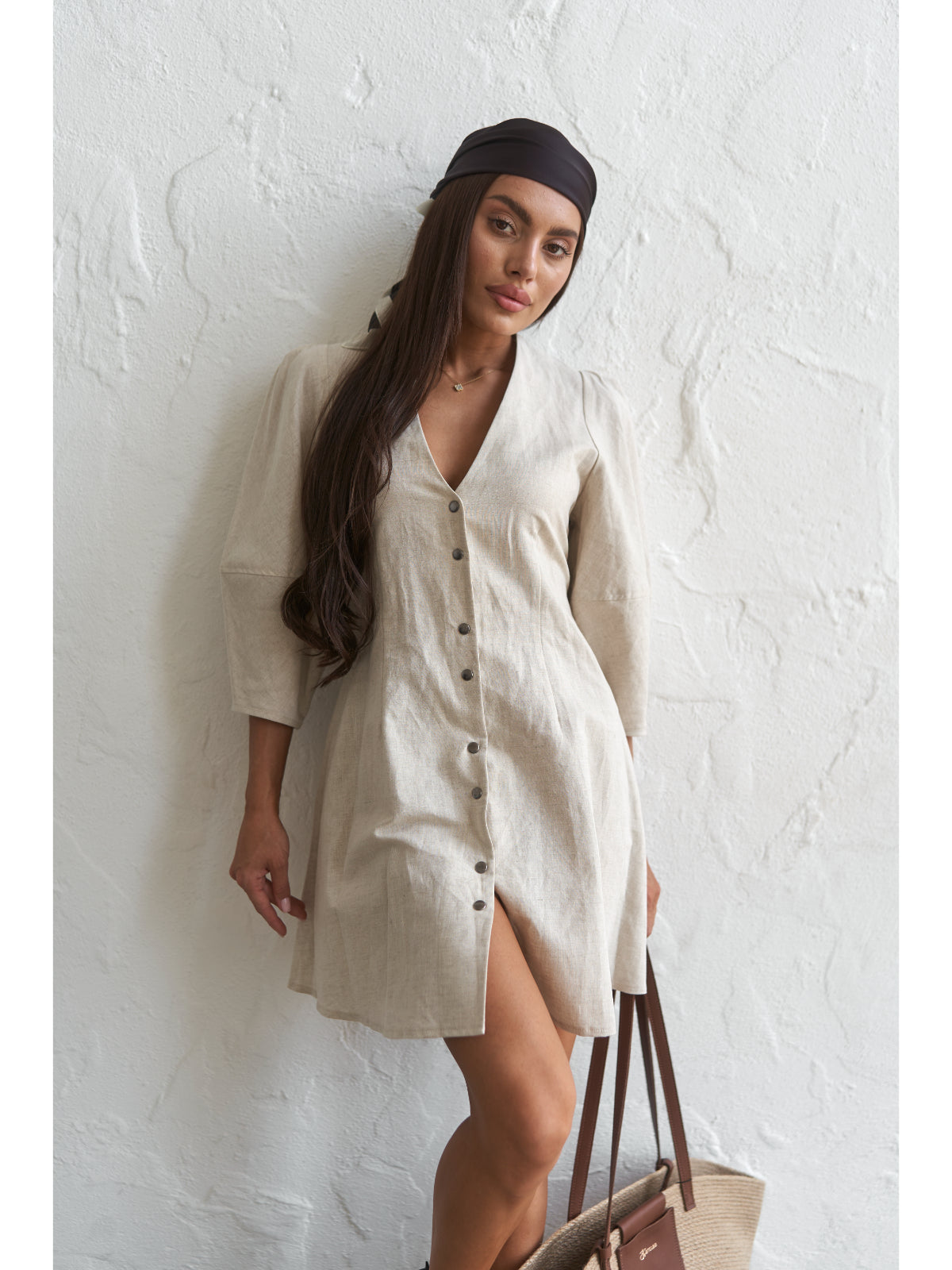 Linen mini dress - UFS.store.ua