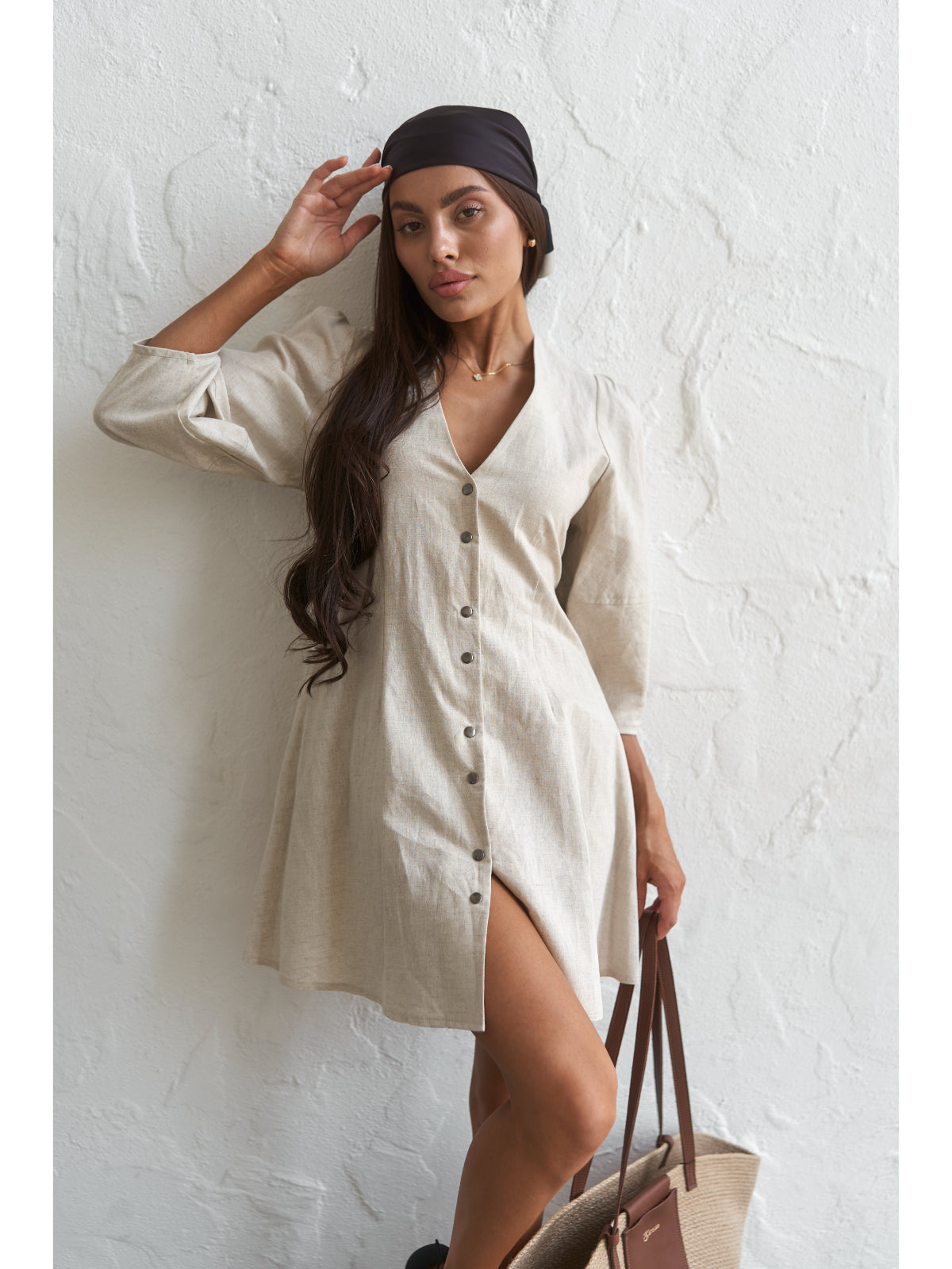 Linen mini dress - UFS.store.ua
