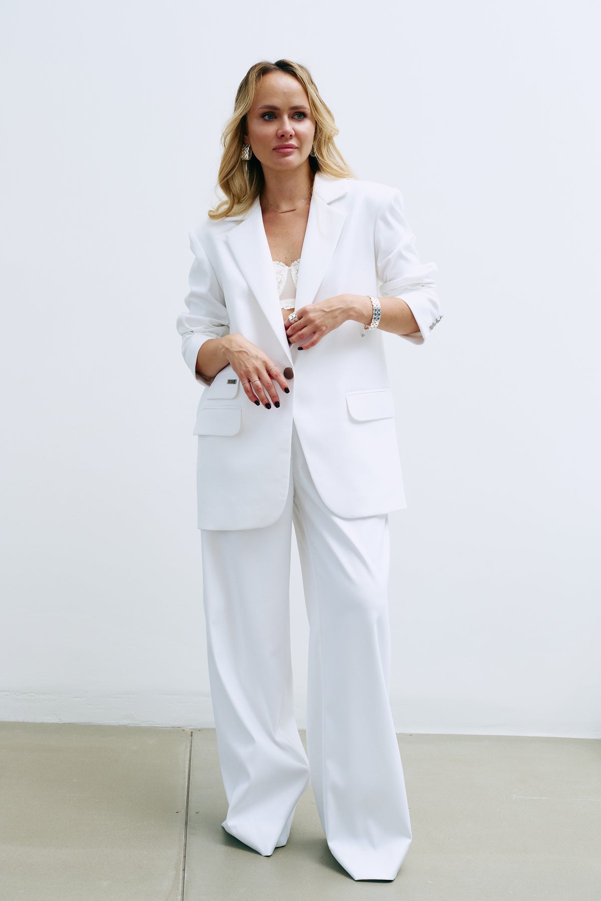 Palazzo Trousers in Italian Suiting Fabric