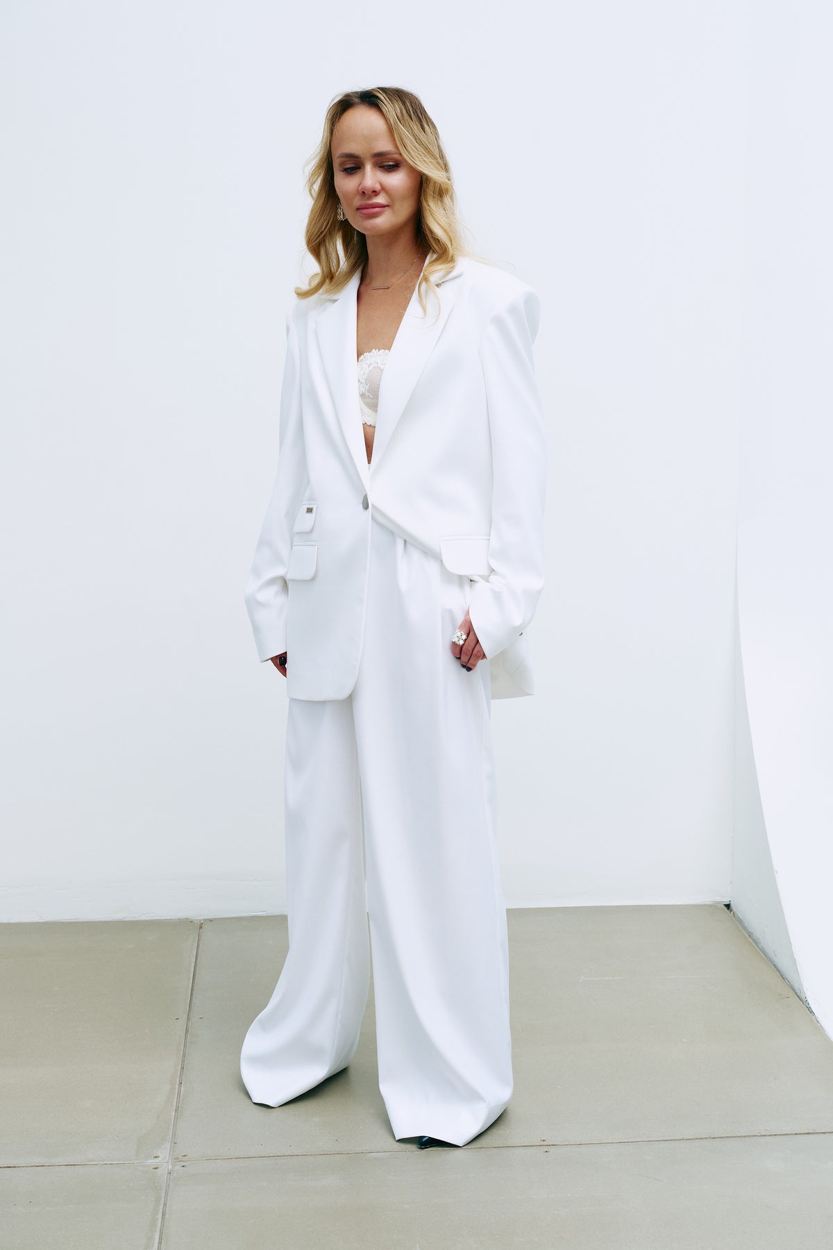 Palazzo Trousers in Italian Suiting Fabric