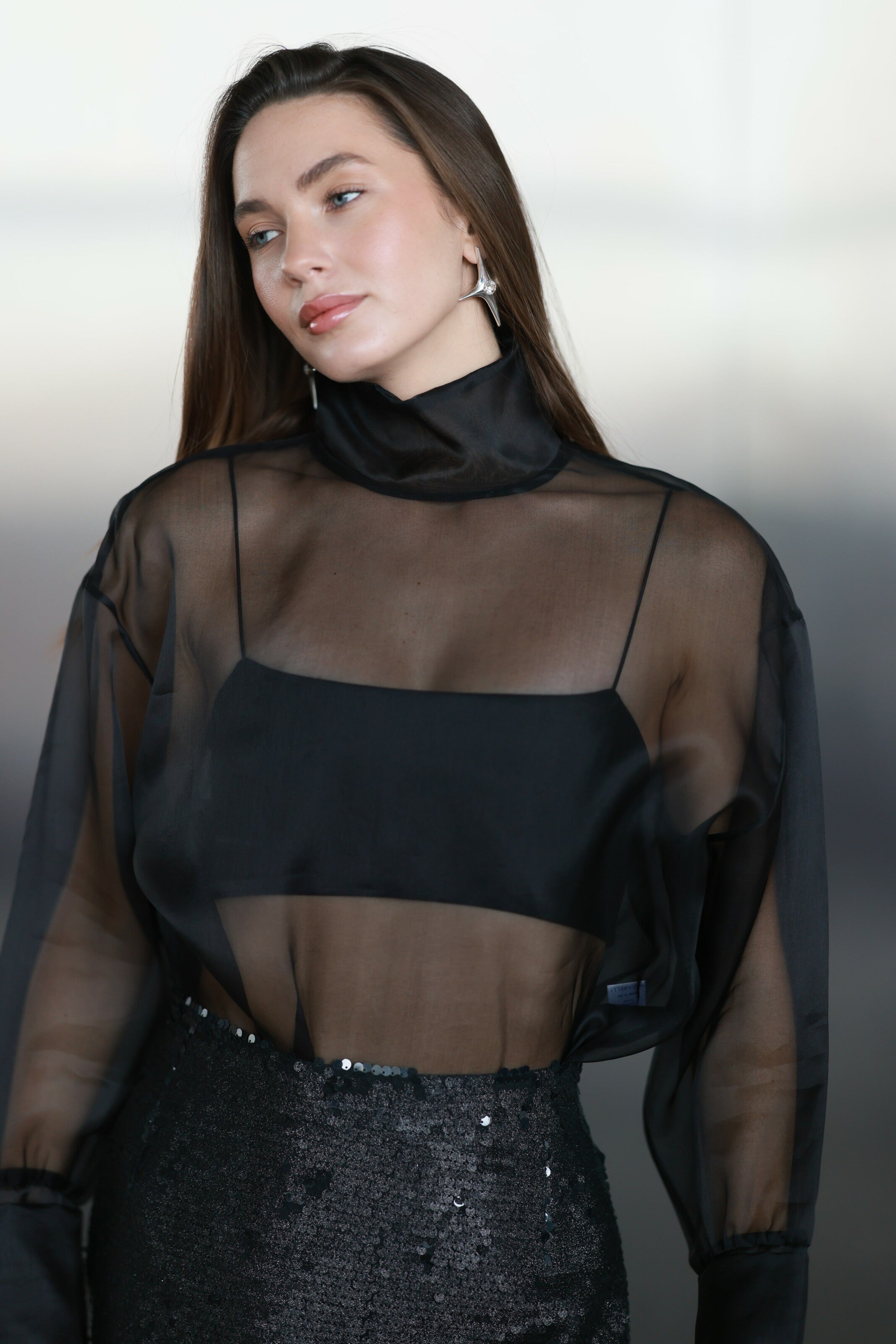 Black Organza Blouse