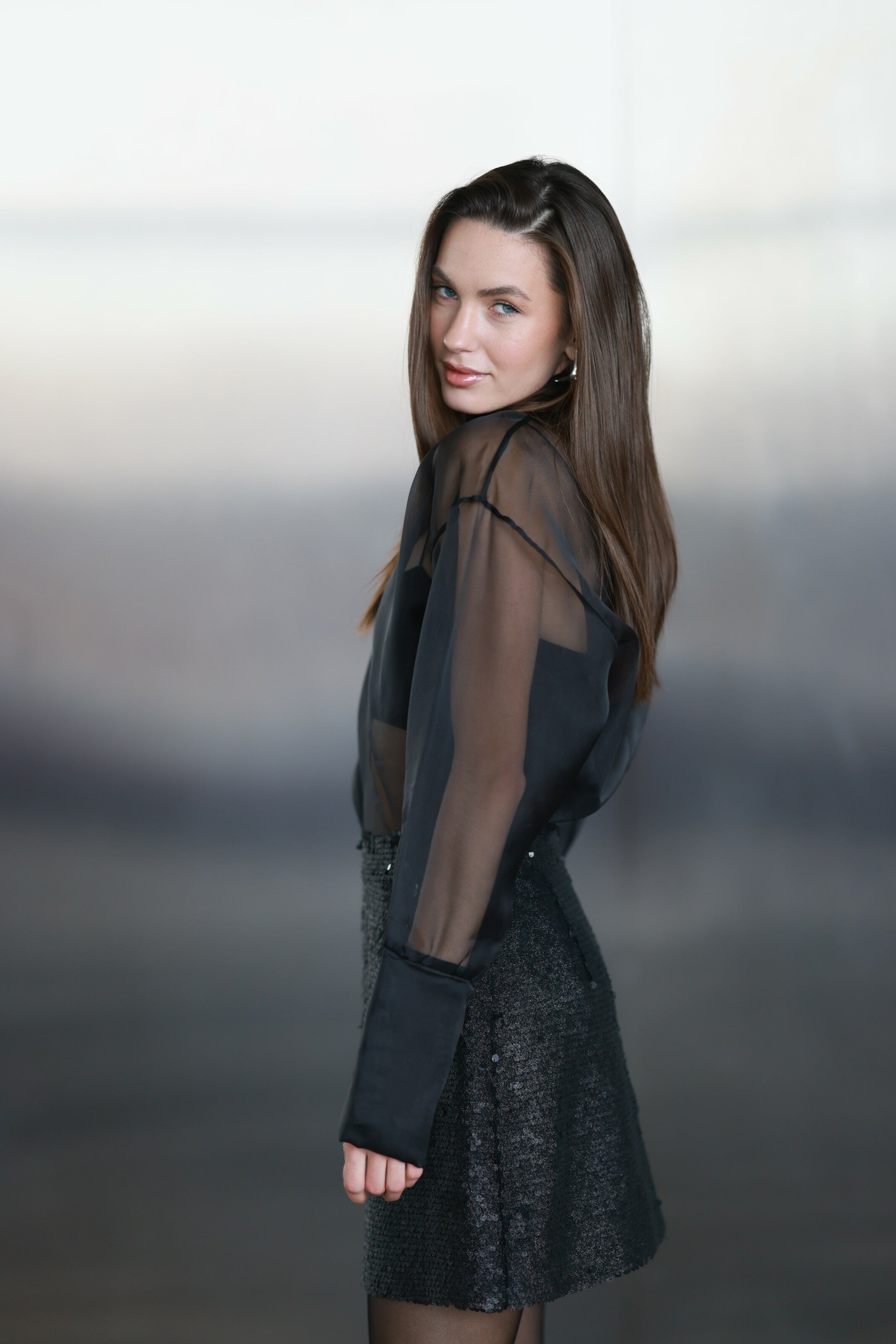 Black Organza Blouse