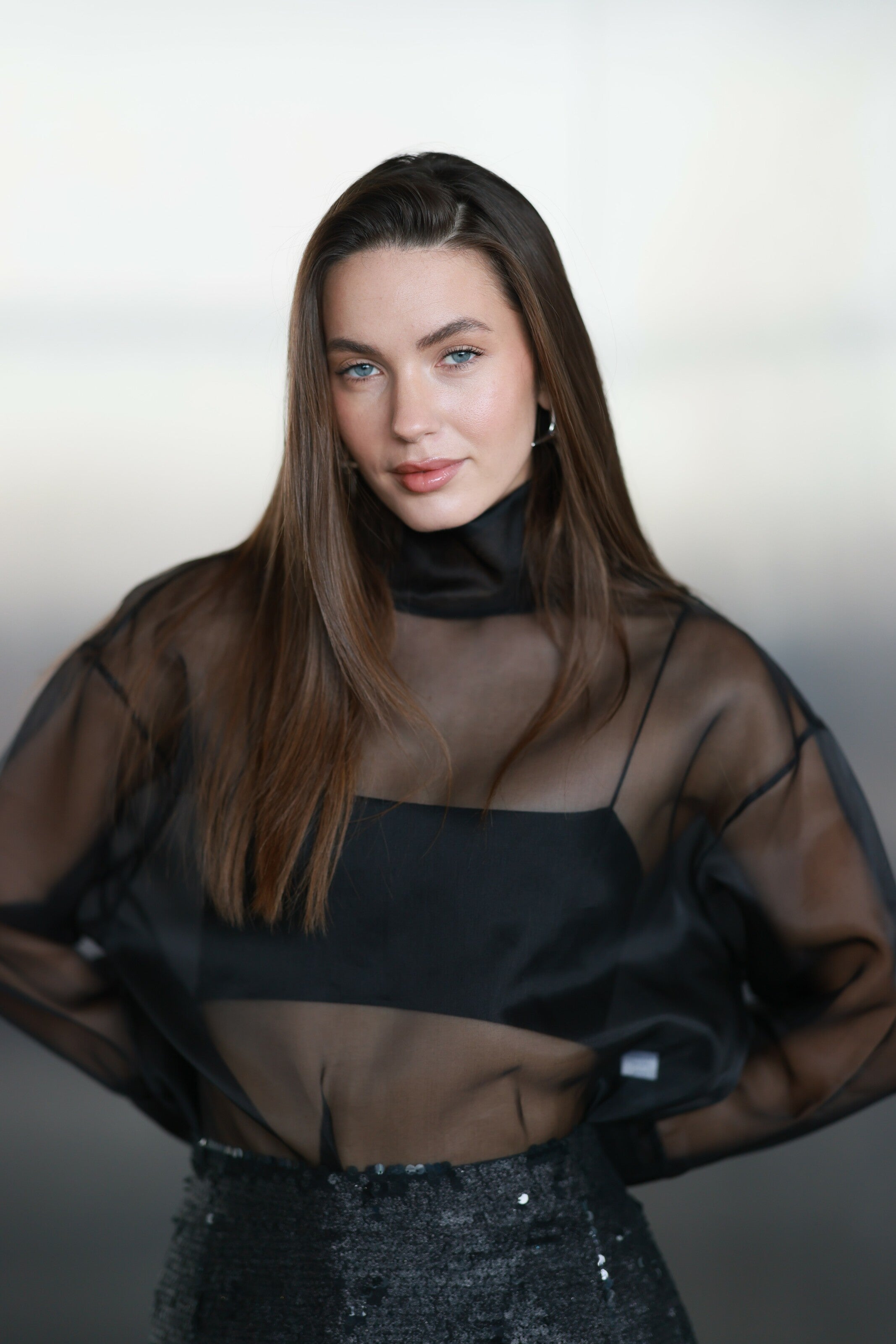 Black Organza Blouse