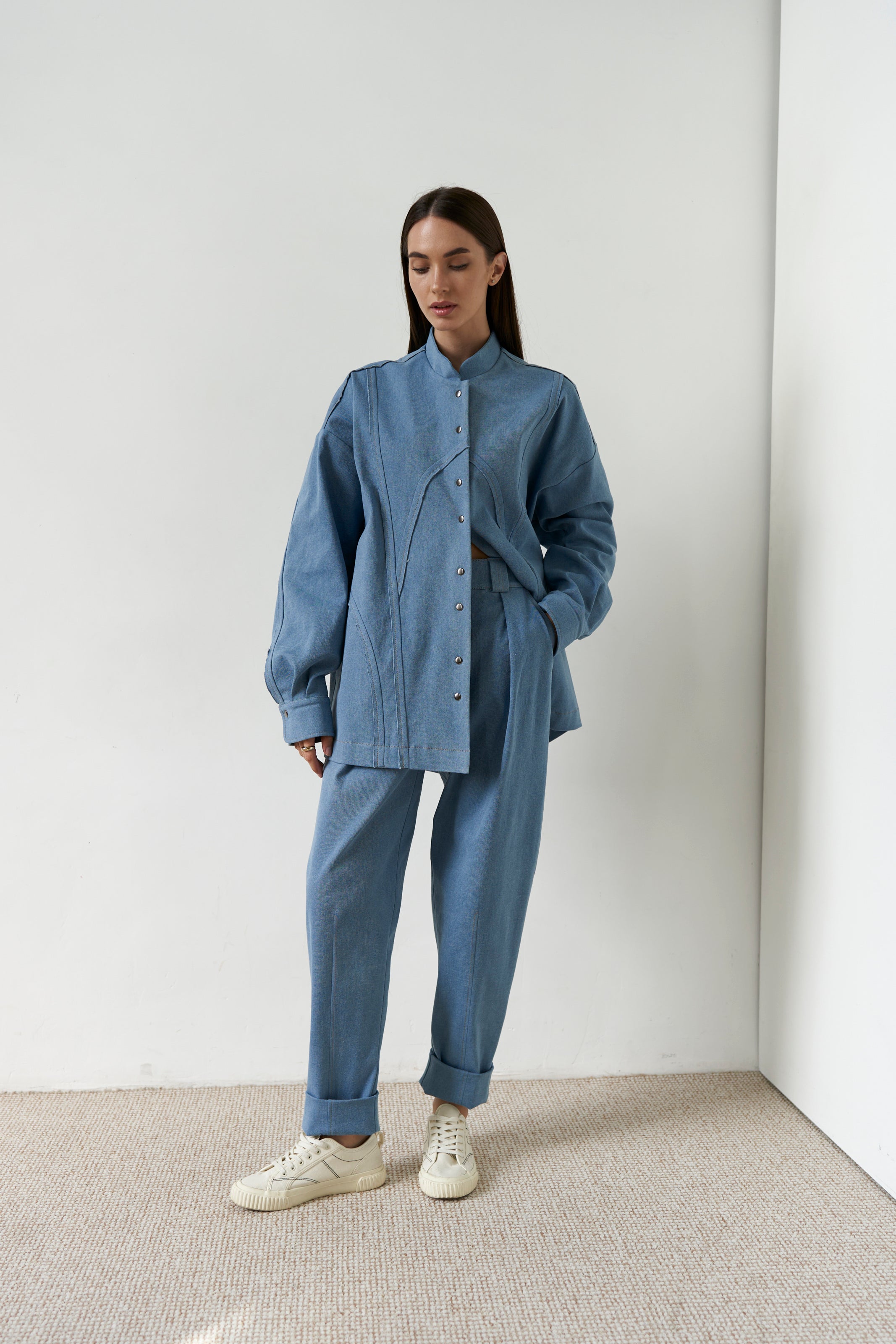 Bomber cotton U Blue
