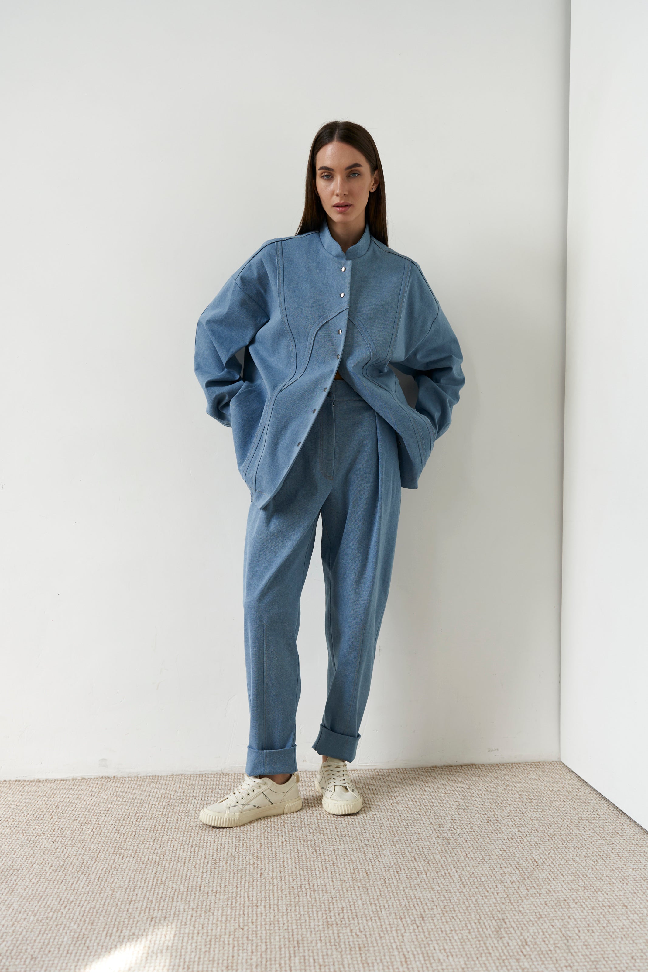 Bomber cotton U Blue