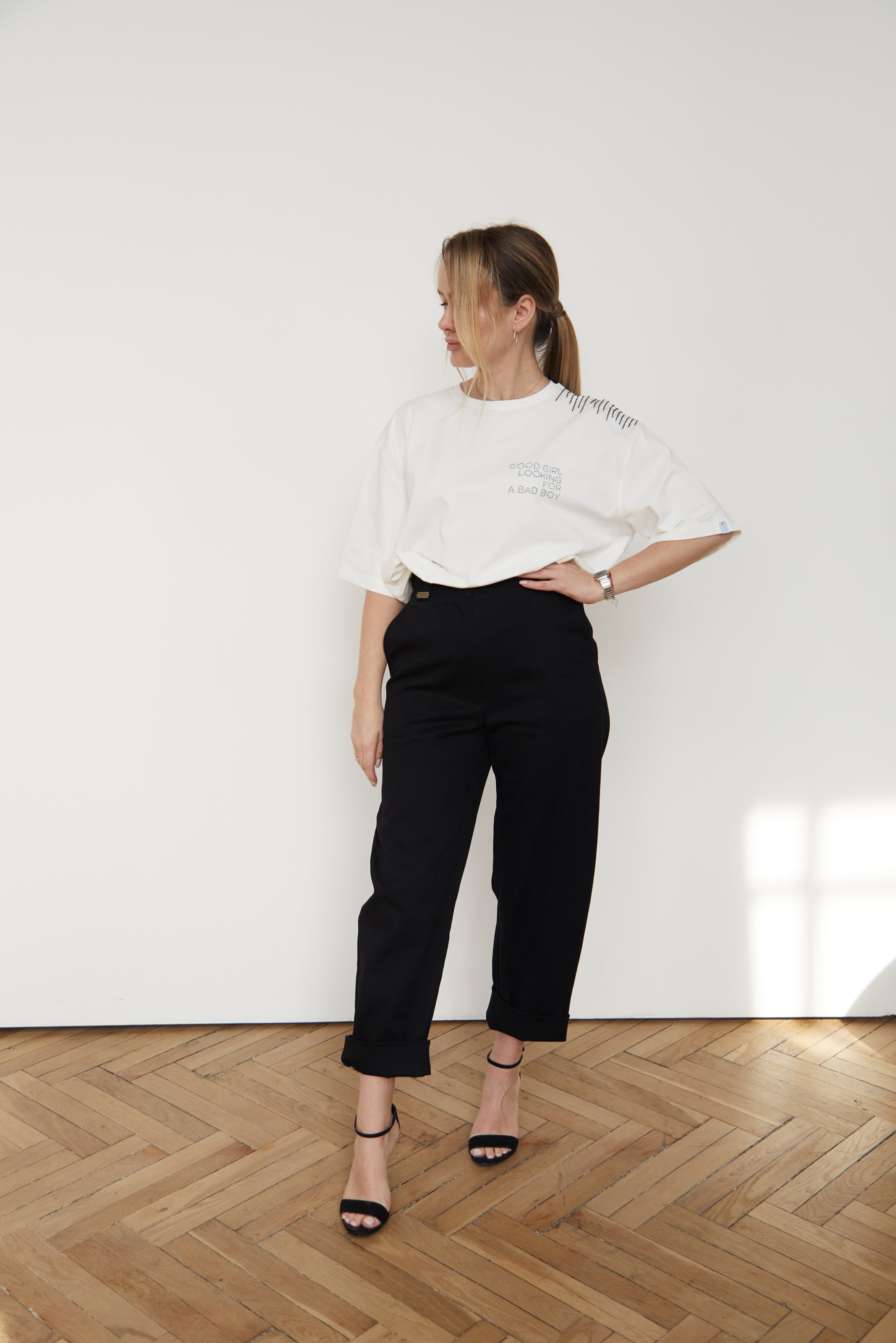 Banana pants denim/cotton Black