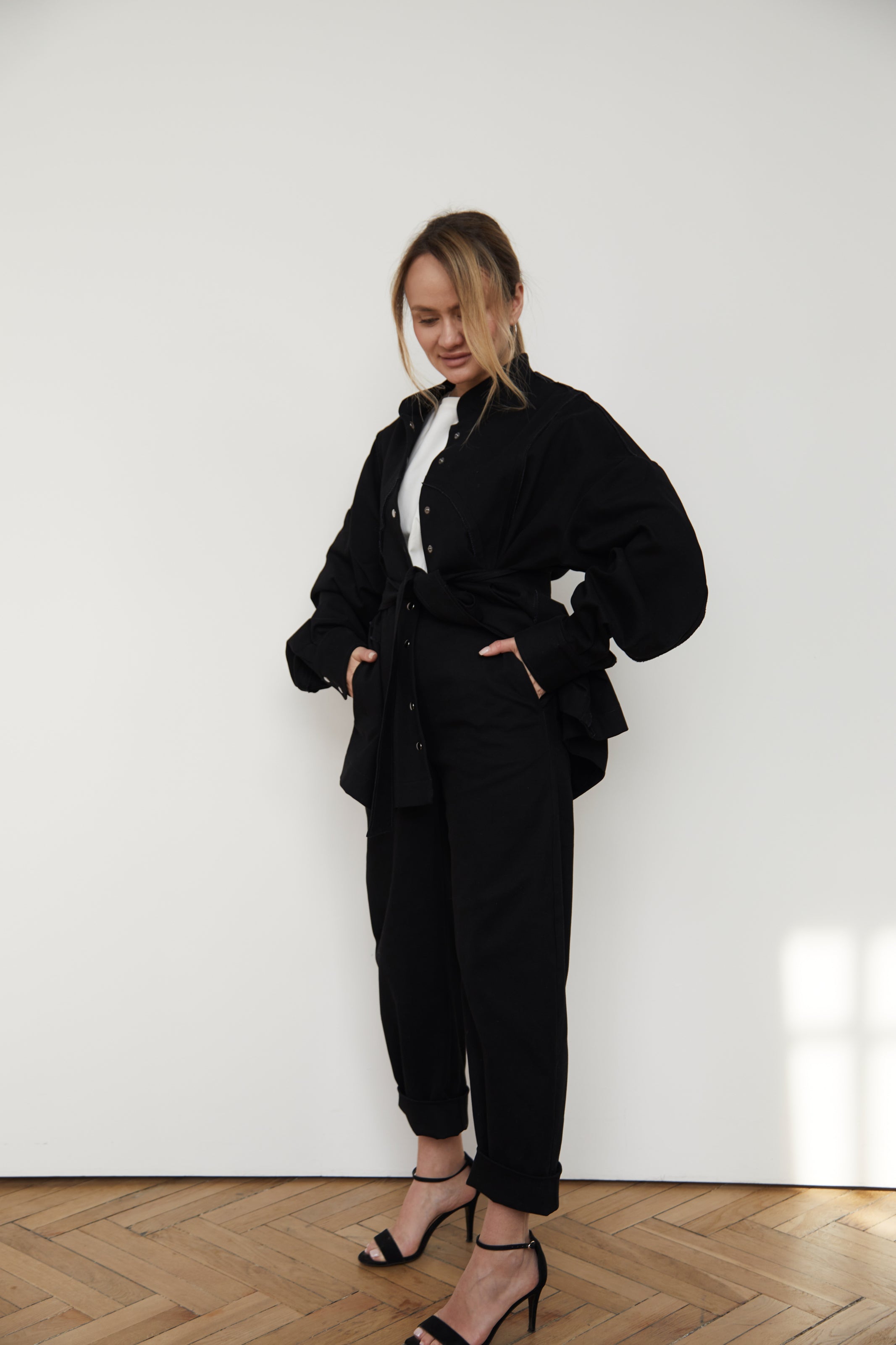 Banana pants denim/cotton Black