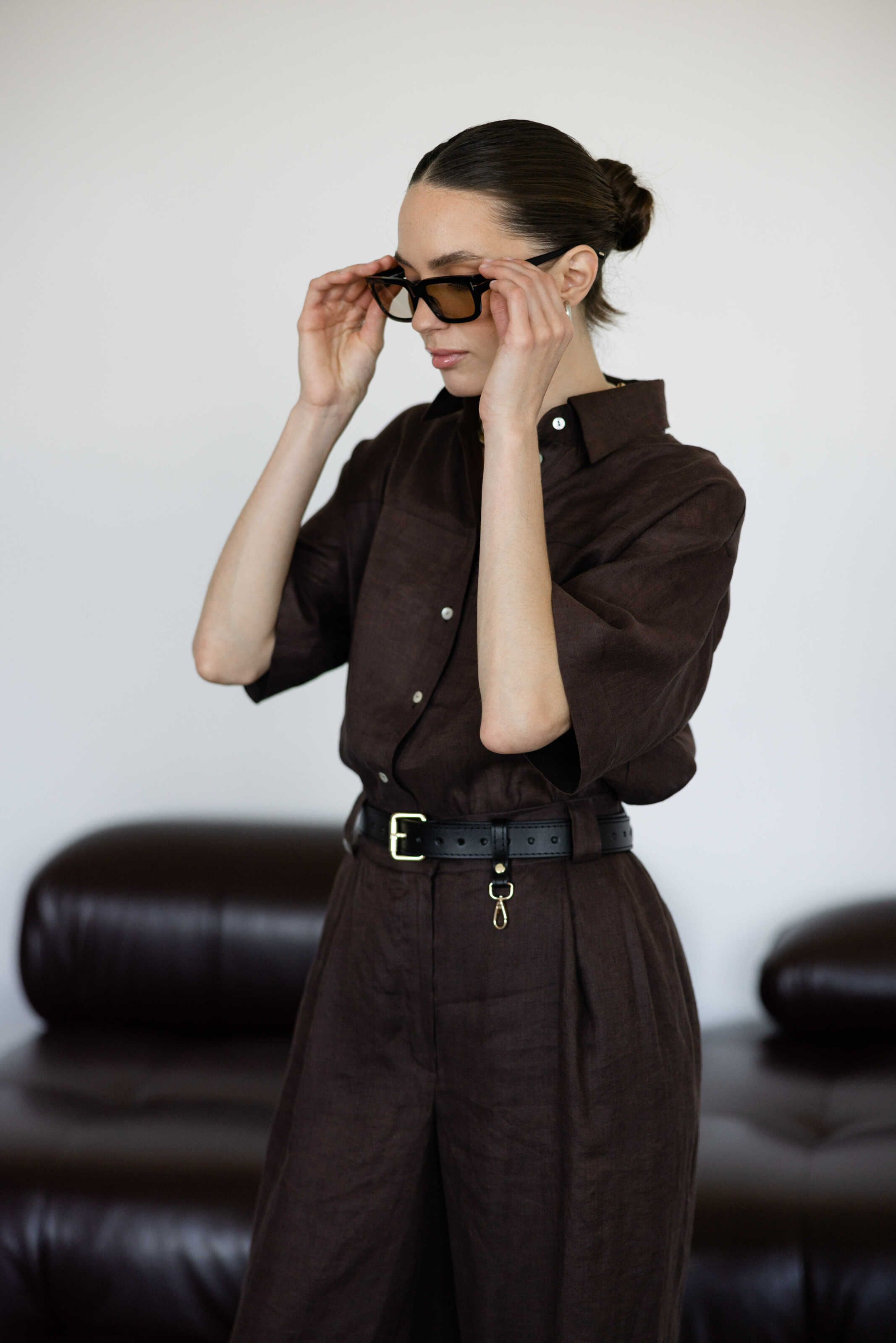 Palazzo Pants Chocolate Linen