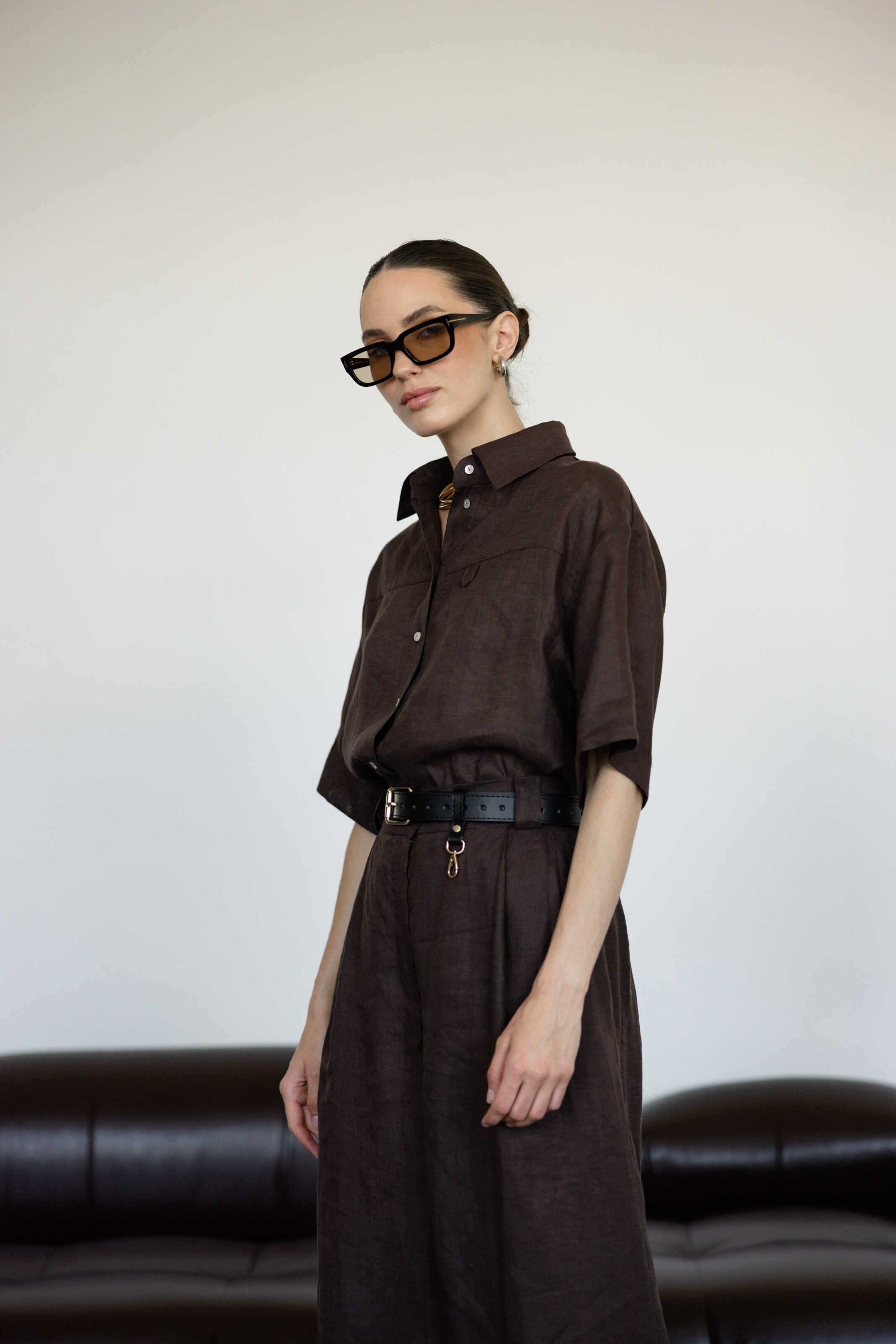 Palazzo Pants Chocolate Linen