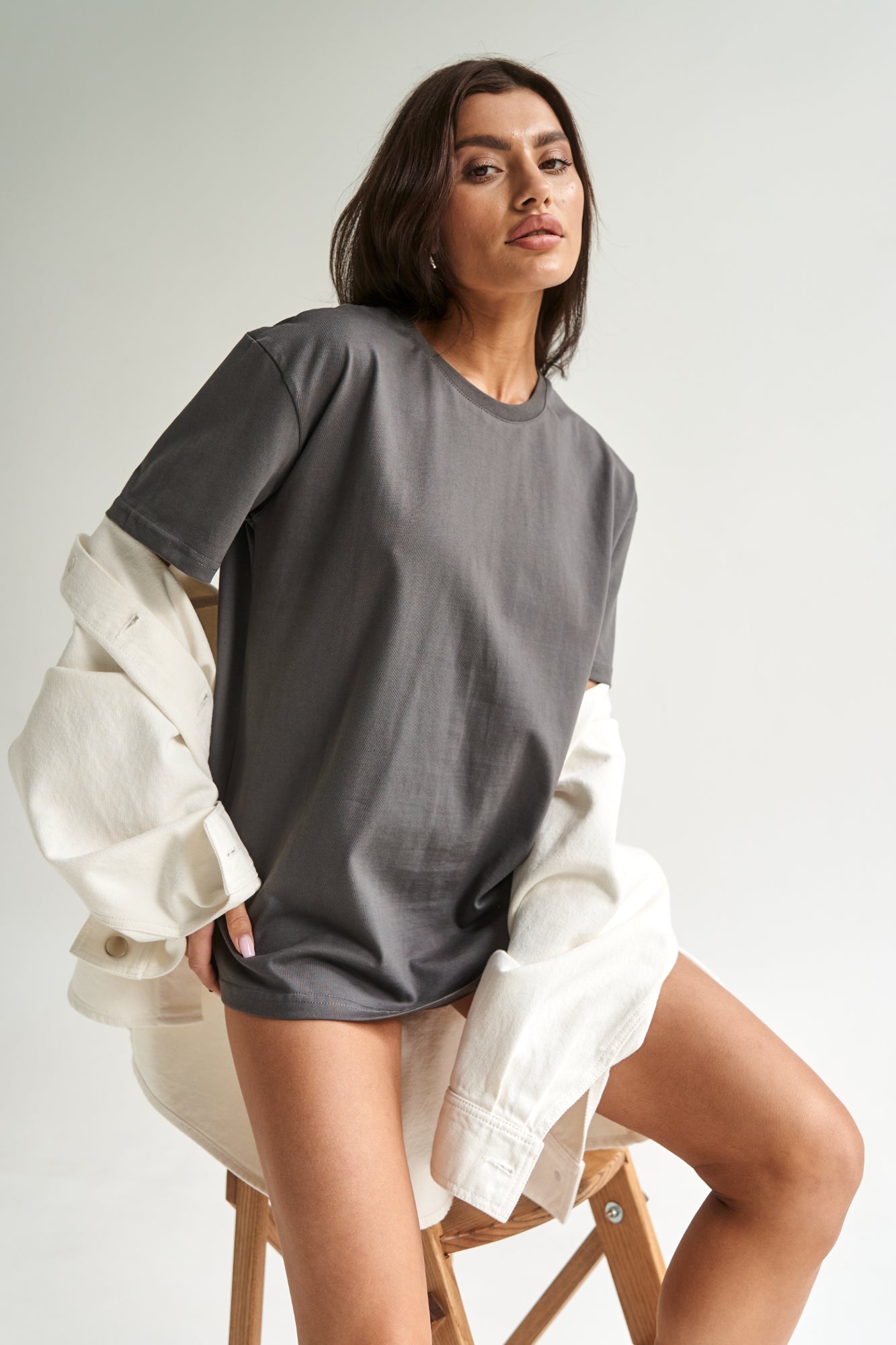 Kate Moss Gray T-Shirt