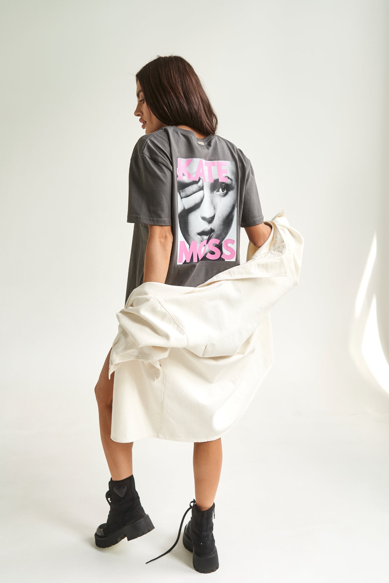 Kate Moss Gray T-Shirt