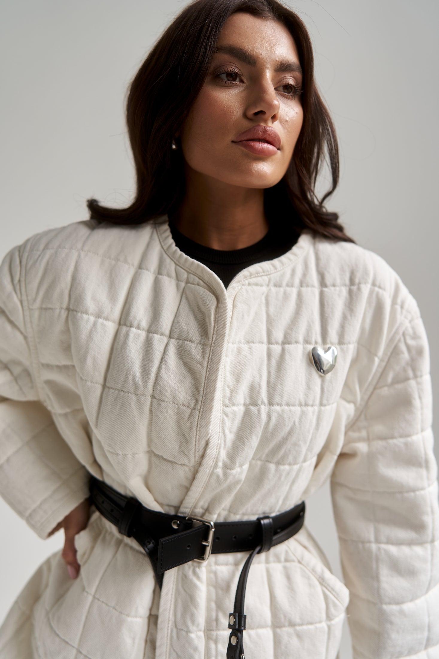 Denim Liner Jacket White