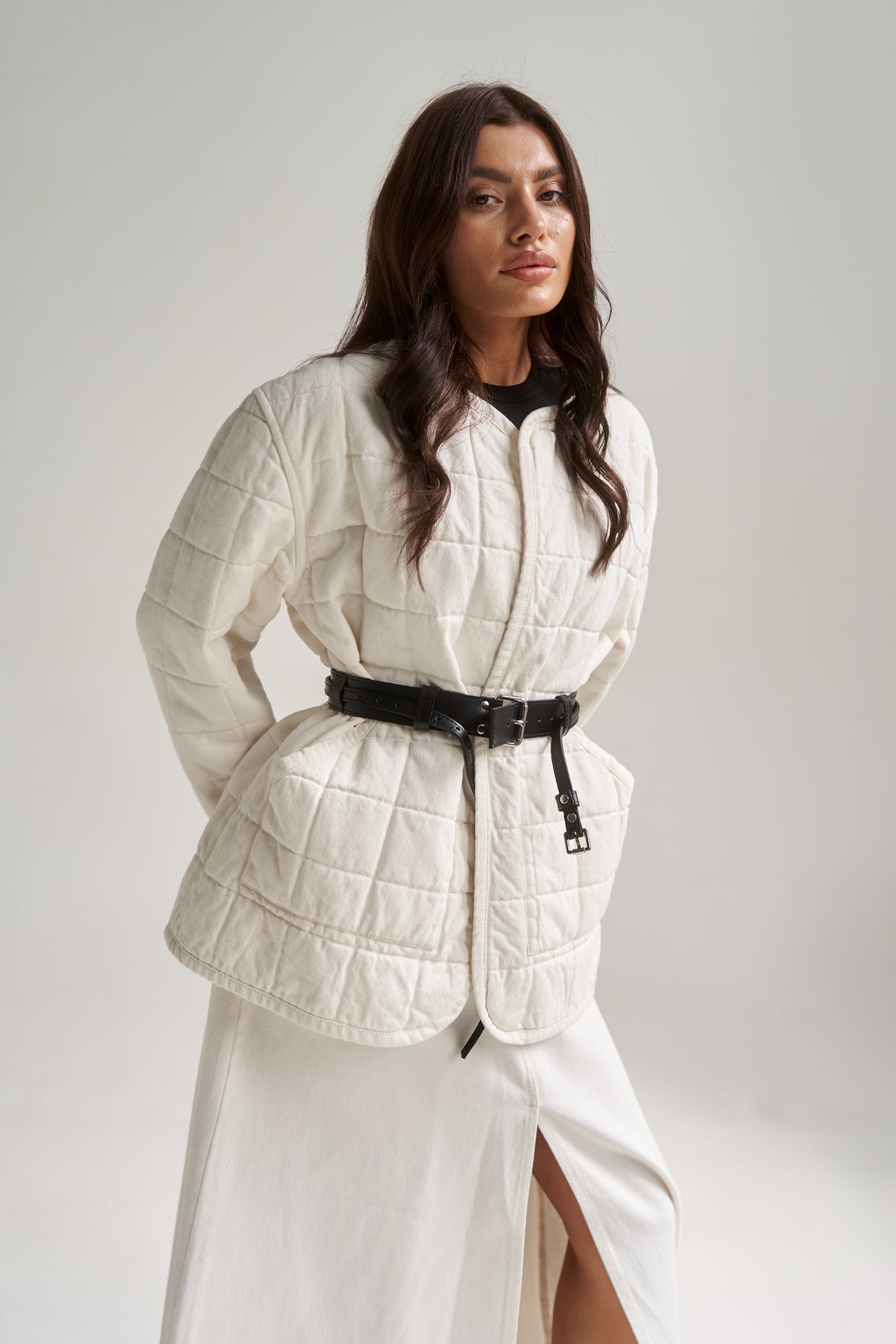 Denim Liner Jacket White