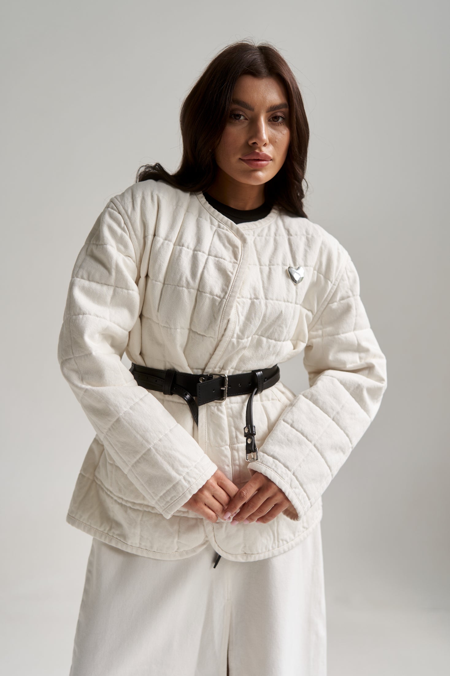 Denim Liner Jacket White