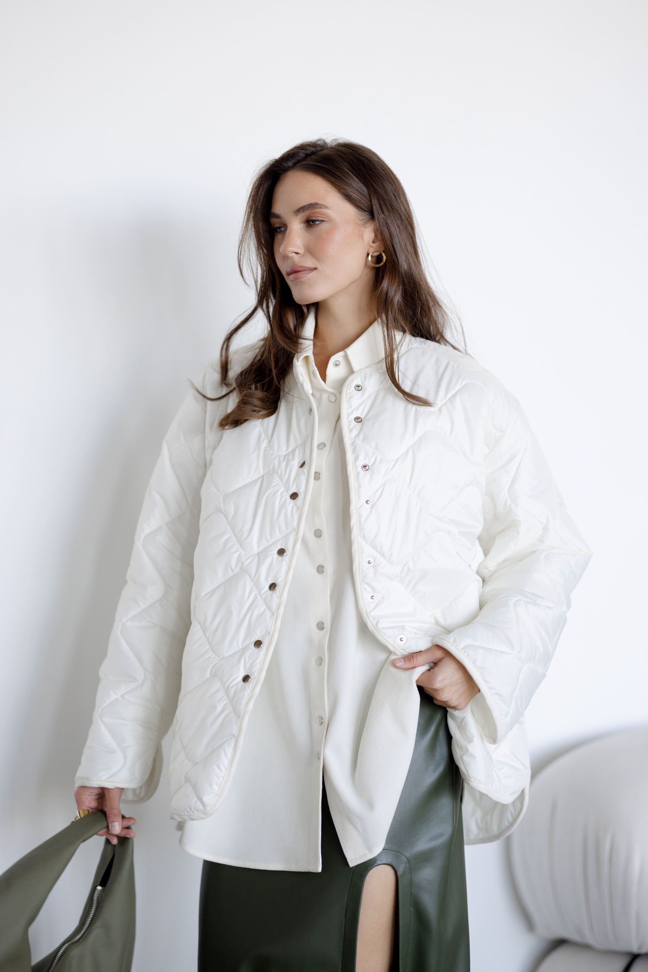 Polyester Liner Jacket White