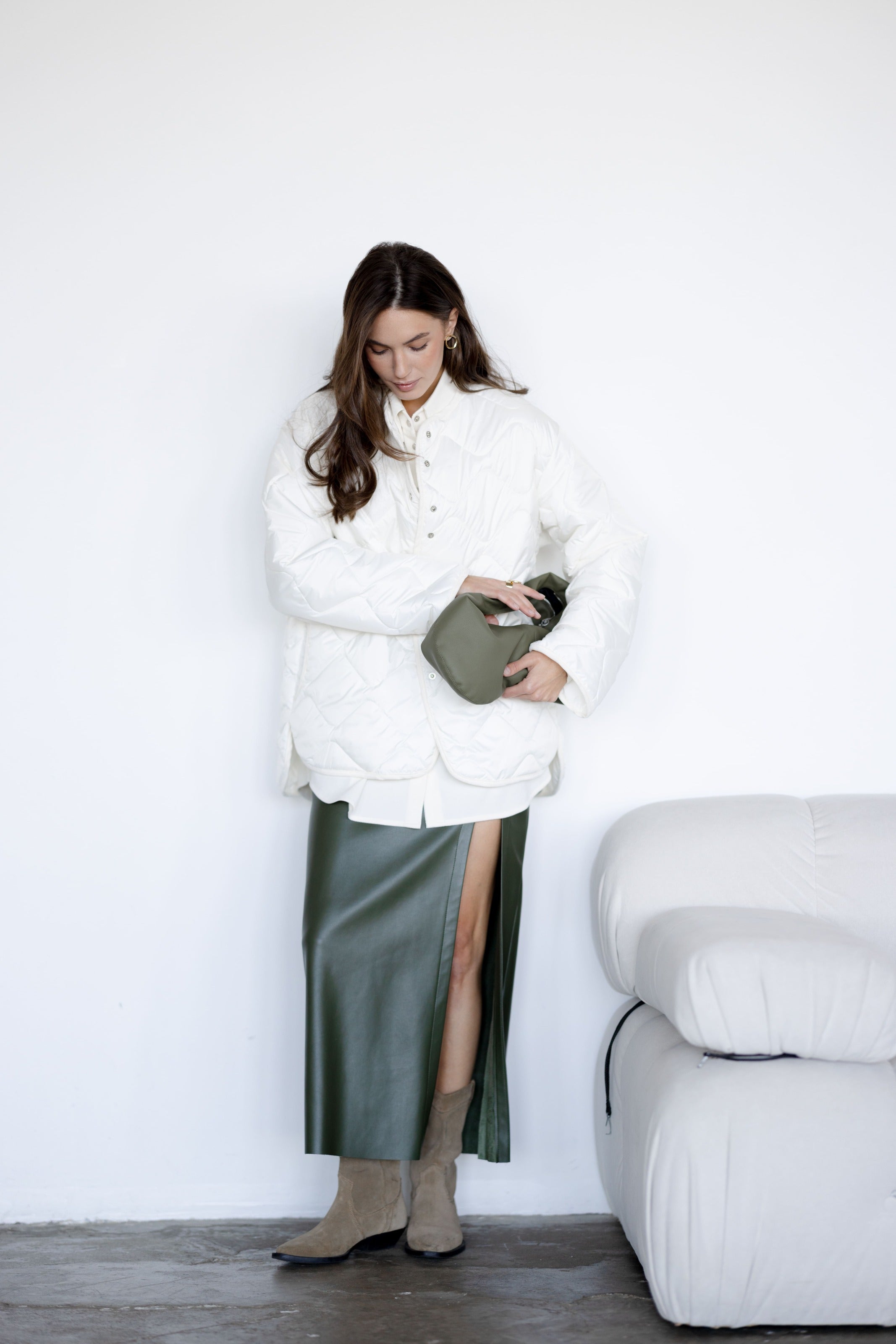 Polyester Liner Jacket White