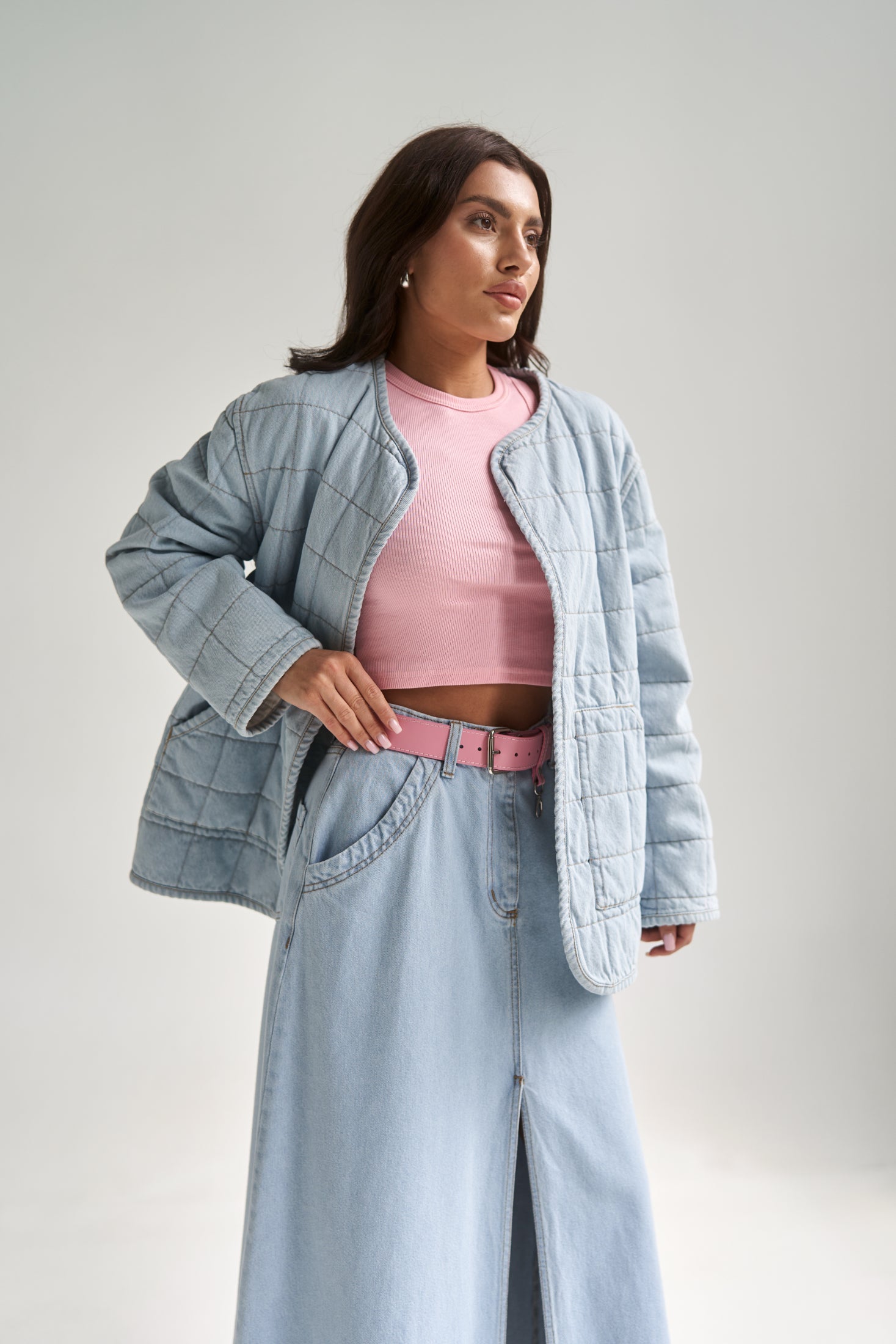 Denim Liner Jacket LightBlue
