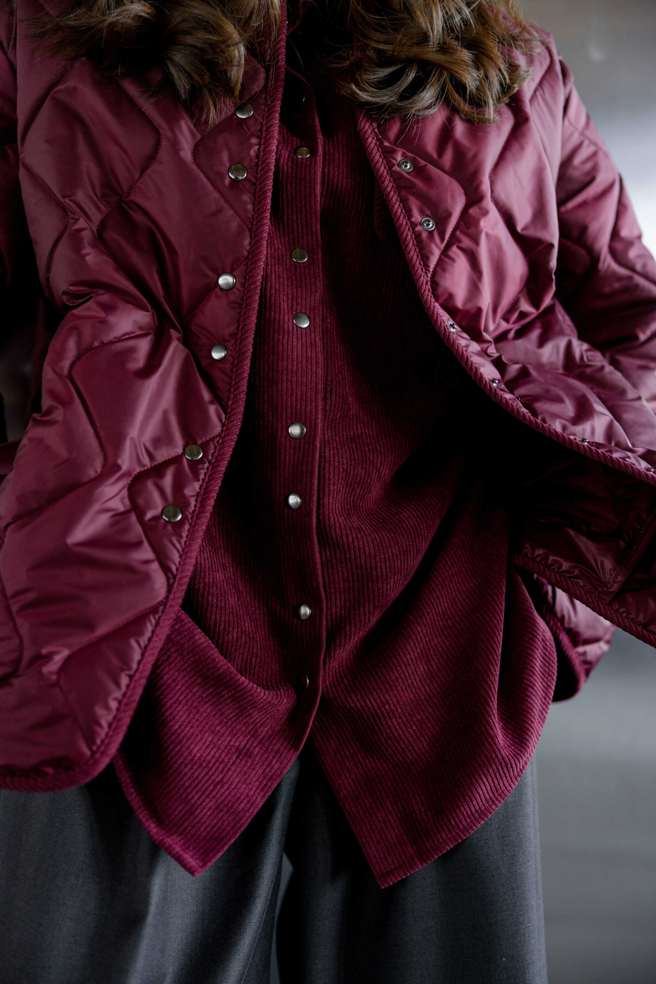 Polyester Liner Jacket Burgundy