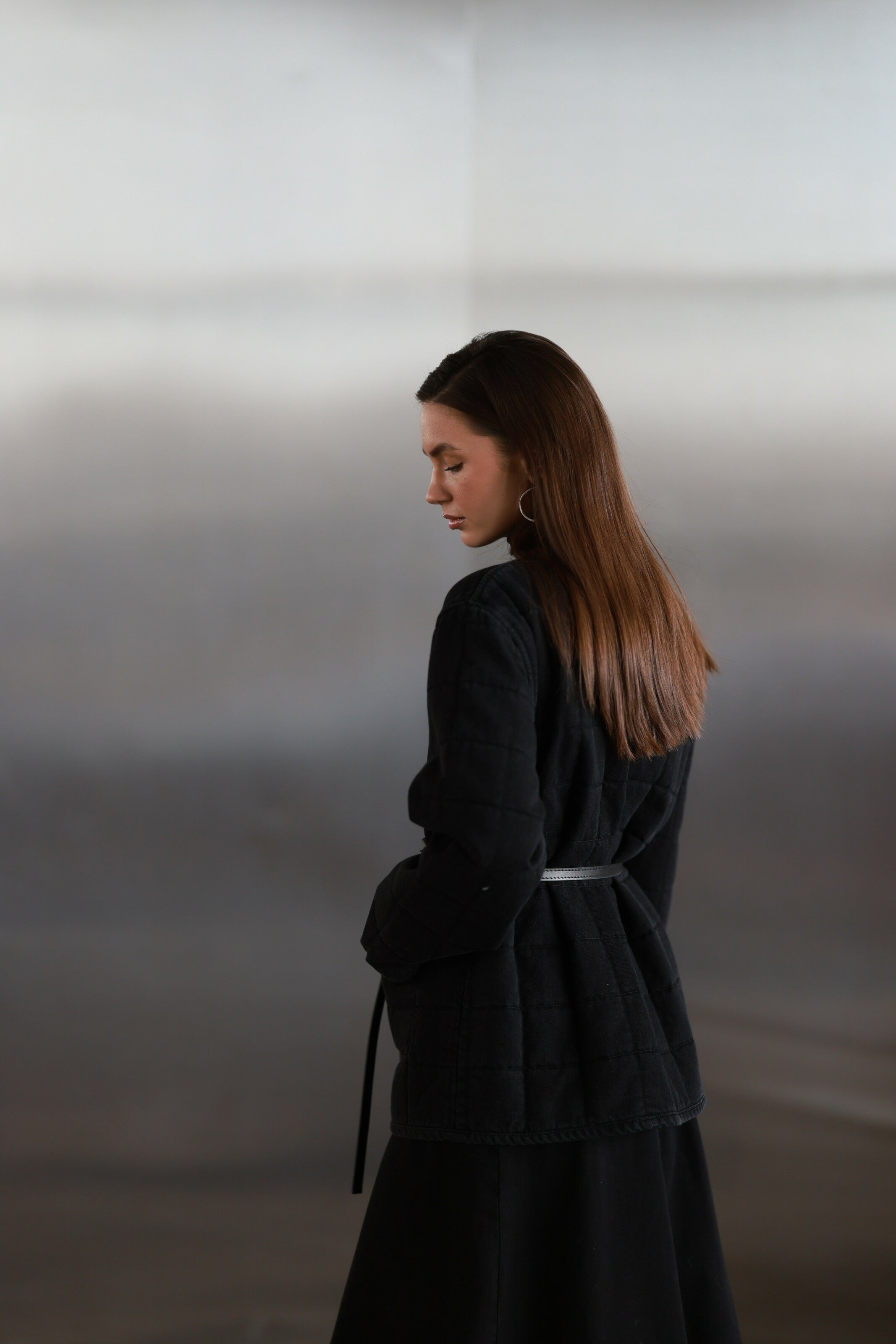 Denim Liner Jacket Black