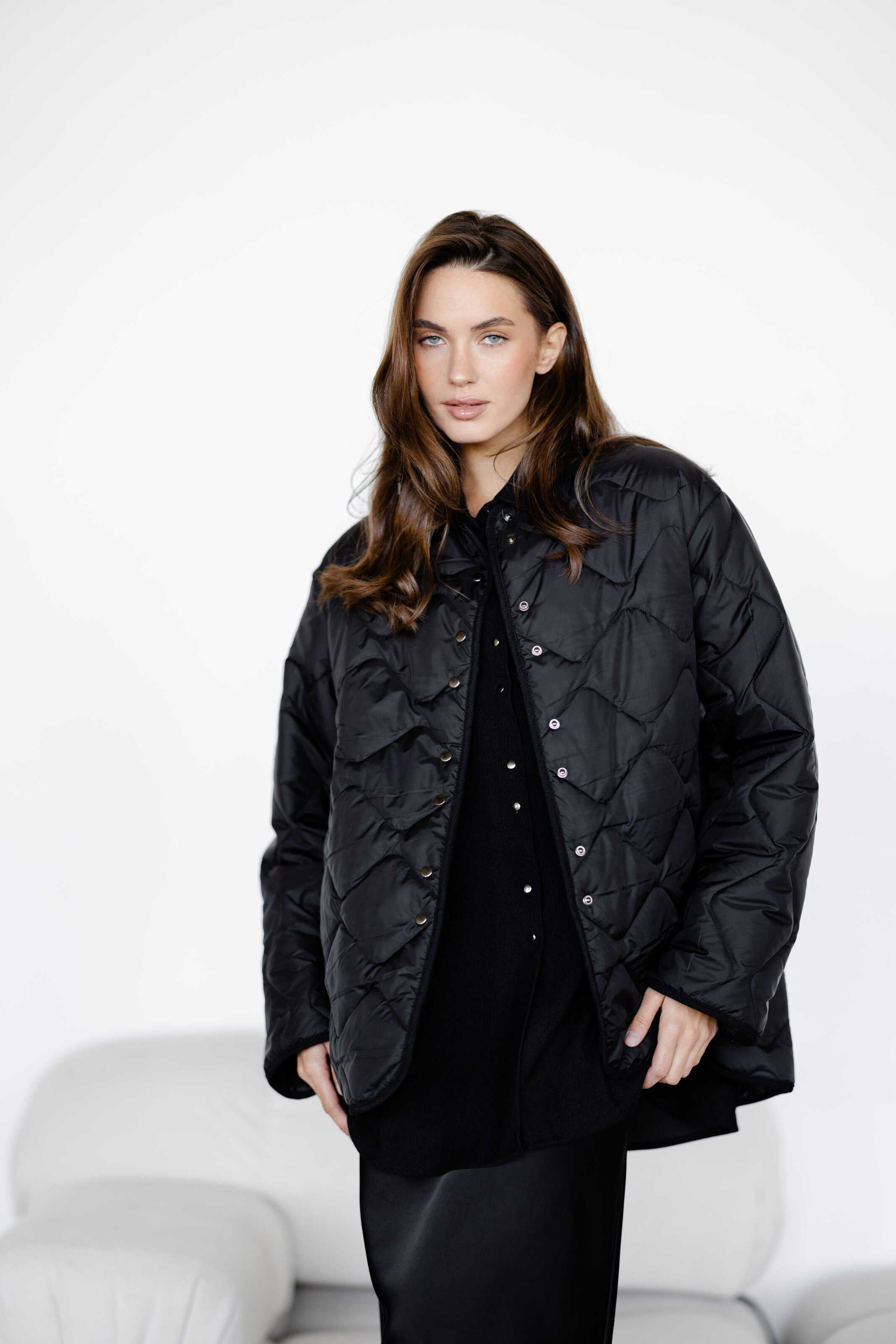Polyester Liner Jacket Black