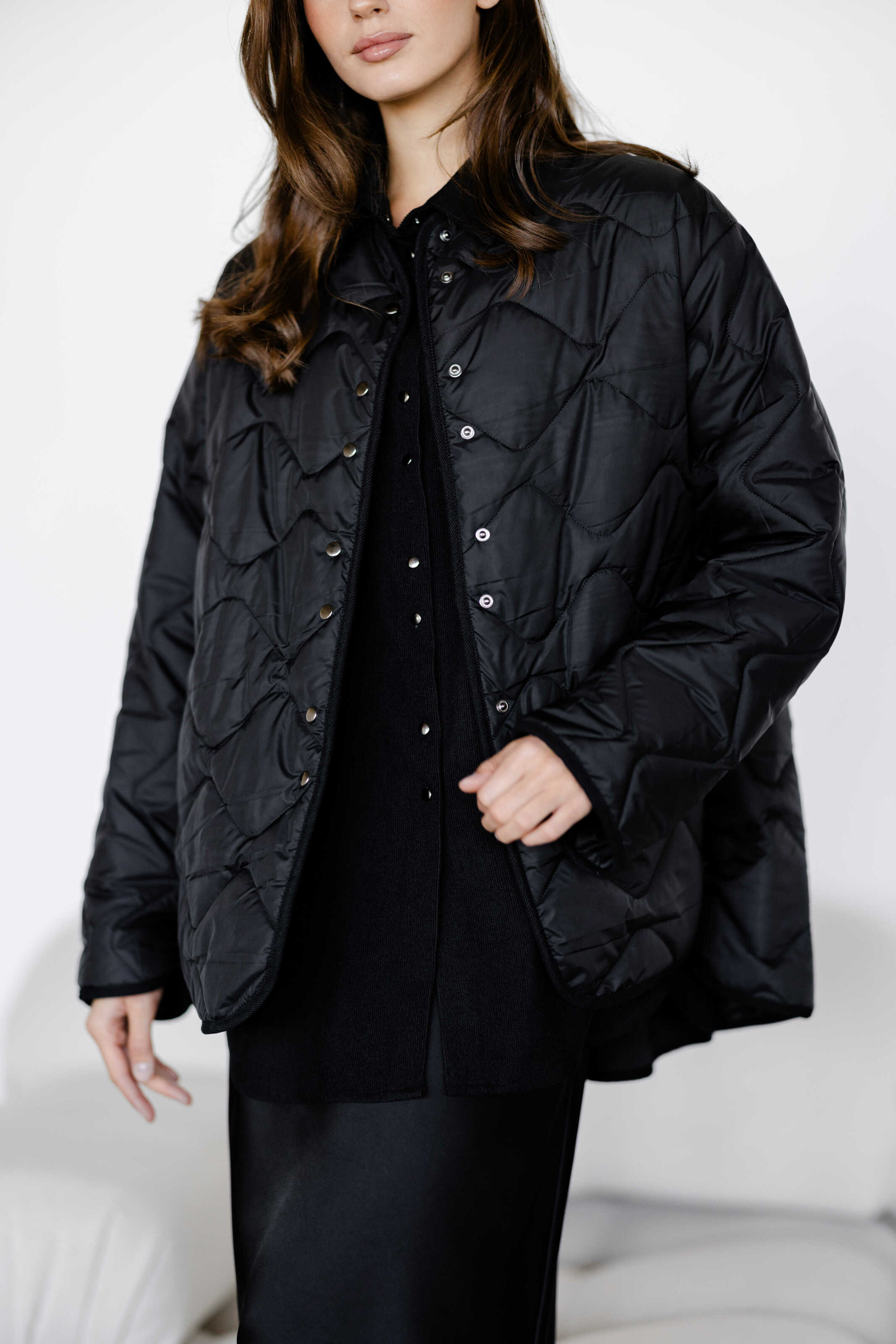 Polyester Liner Jacket Black