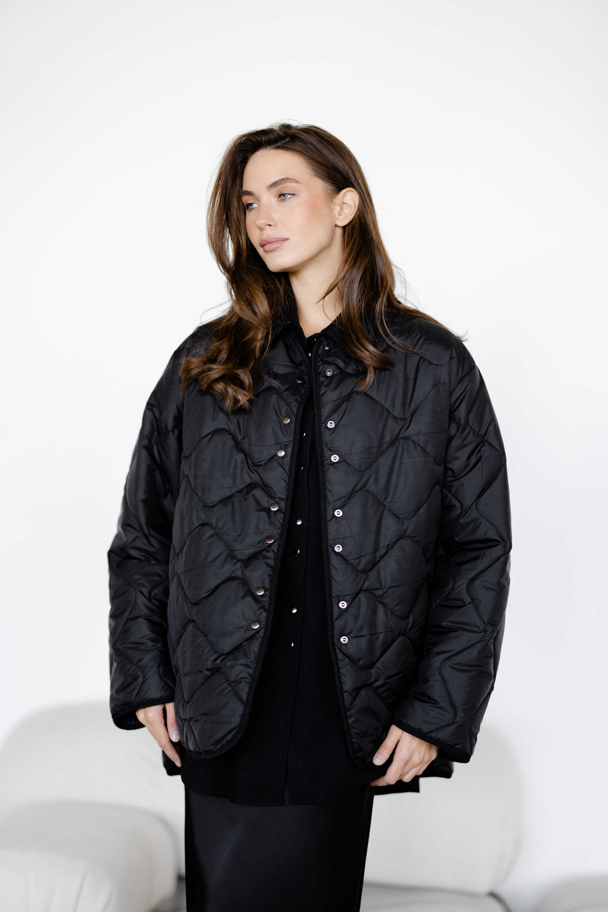 Polyester Liner Jacket Black