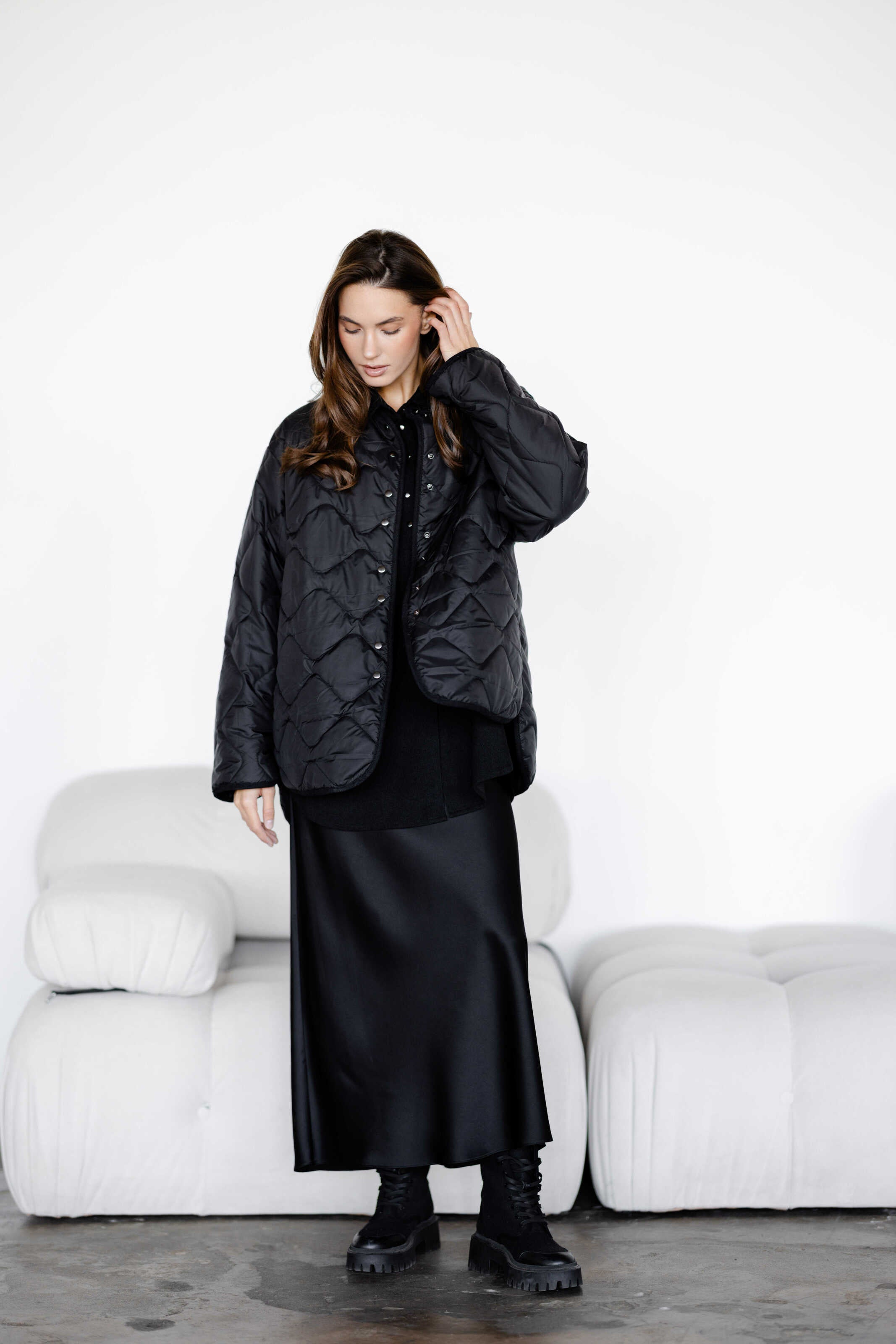 Polyester Liner Jacket Black