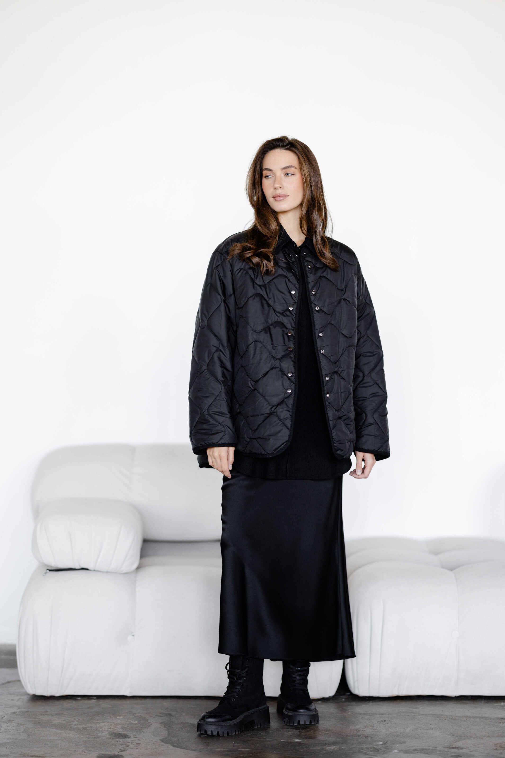 Polyester Liner Jacket Black